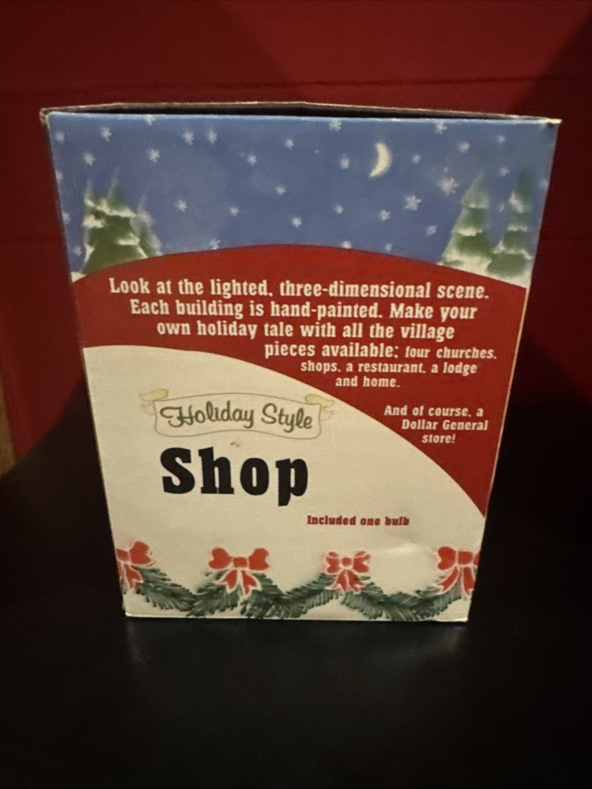 Holiday Style Lighted Hand Painted Ceramic Christmas Village Shea’s Gift Shop