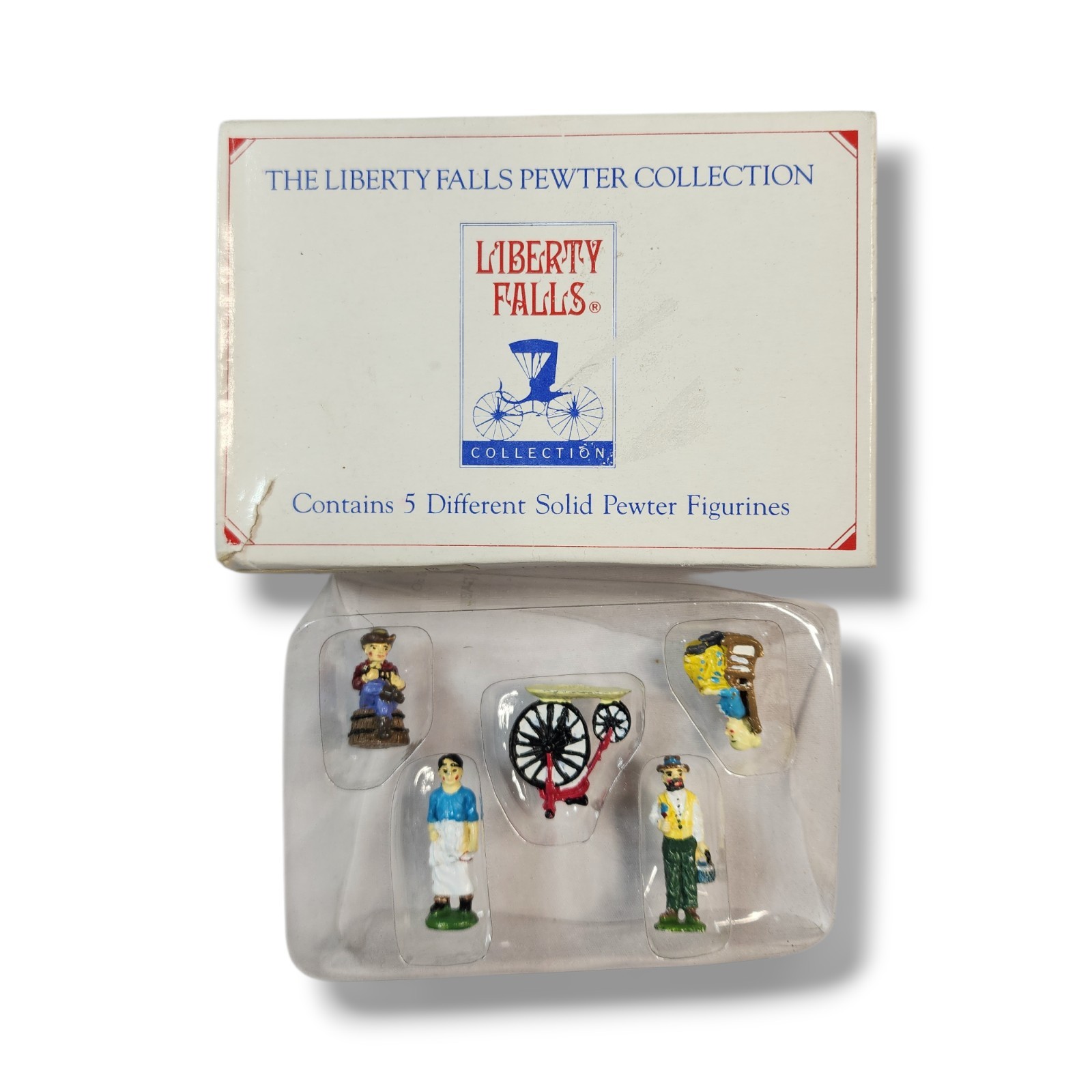 Liberty Falls Collection 5 Pewter Figurines AH135 1997 Vintage Dillard’s