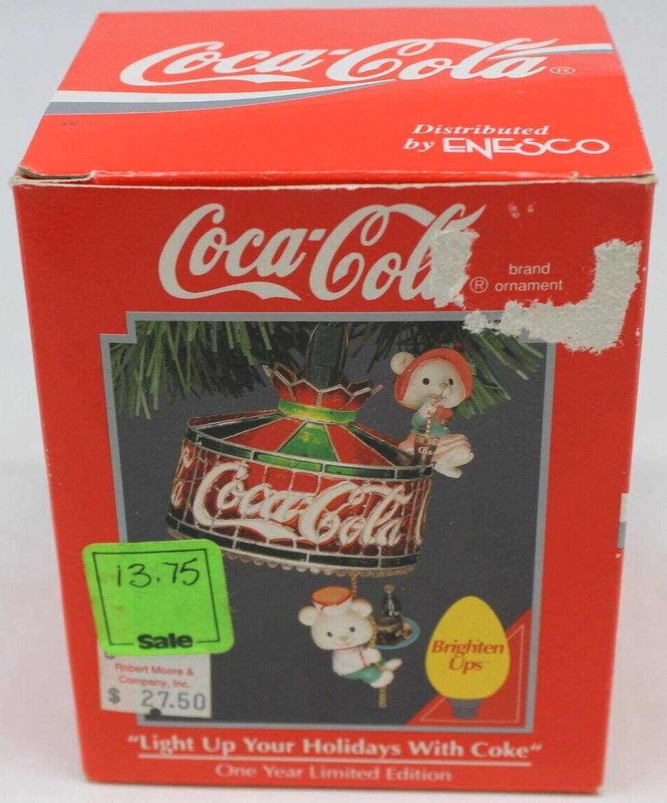 Coca Cola Light Up Your Holidays With Coke Limited Edition Ornament 1993 Bear