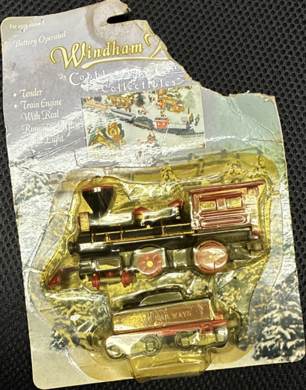 Cobblestone Corners Windham Heights Battery Operated Train Miniature Black/Red/…