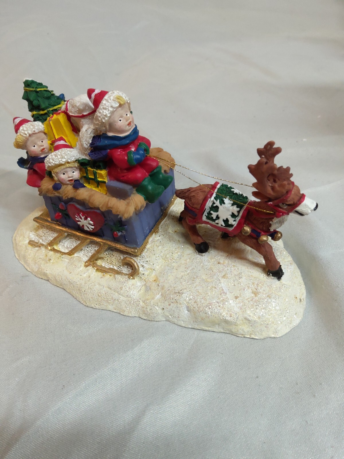 Arctic Circle Lighted Christmas Village With Carousel Tested And Working Nice