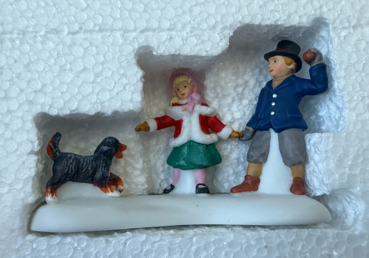 Department 56 Dickens Village Series Playing With A Puppy Figurine 56.58811