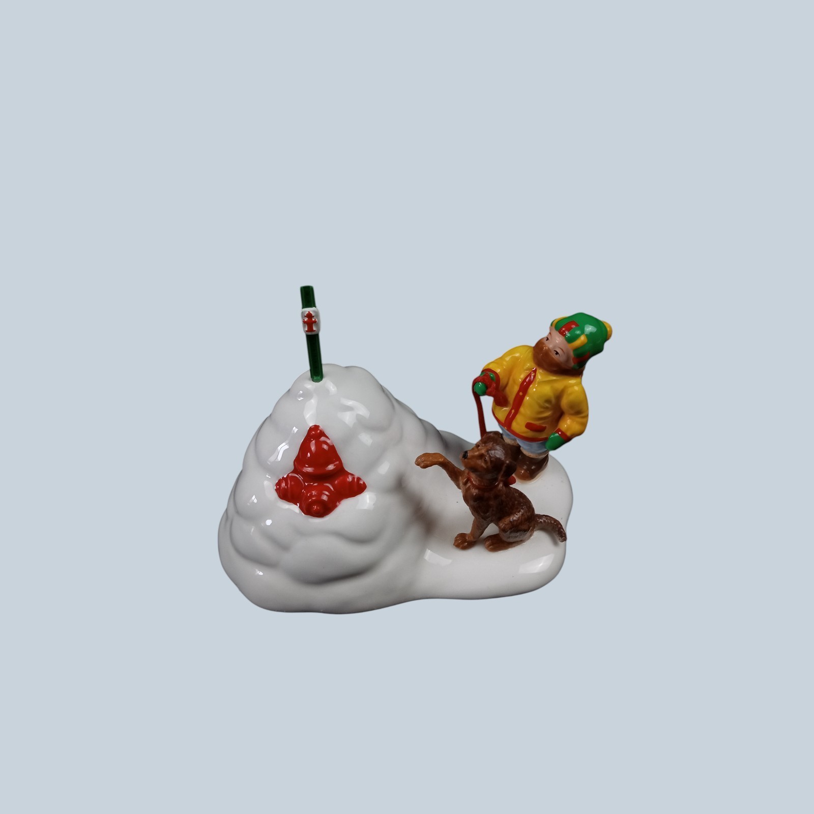 Dept. 56 Rest Stop #55142 Snow Village Boy Dog Hand-Painted Ceramic Figurine