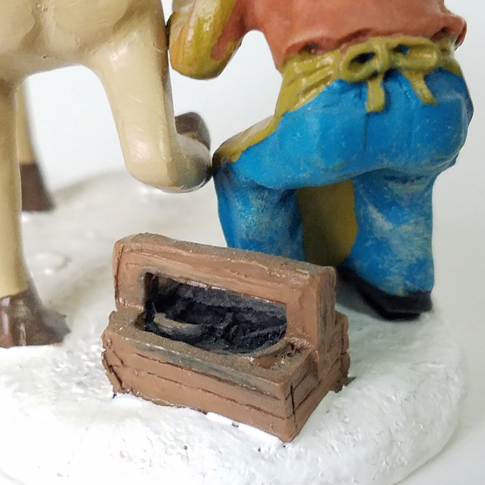 American Greetings Ingleby Village Blacksmith And Horse #00122 Nails Horse Shoe