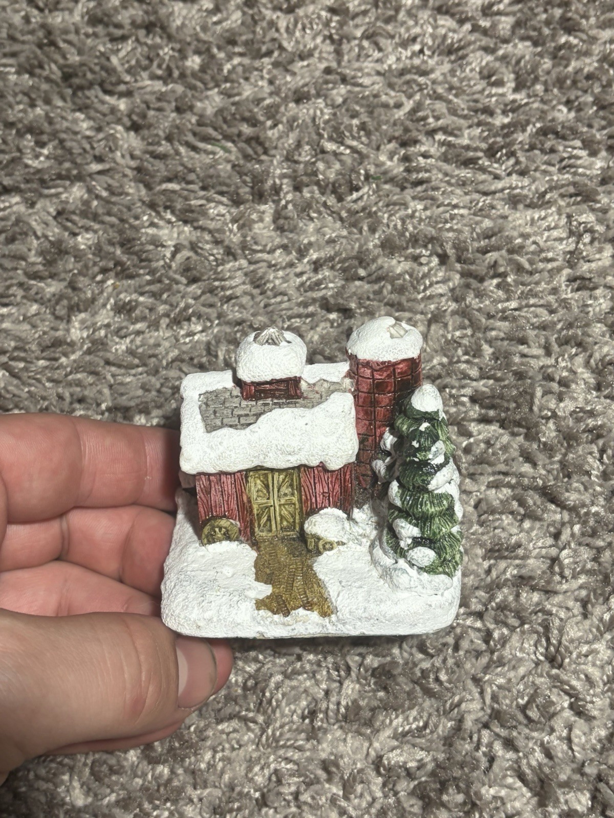 Vintage 1989 American Rustic Barn With Silo Miniature Village Taiwan