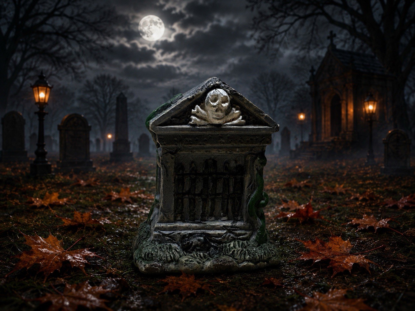 Halloween Spooky Village Tombstone
