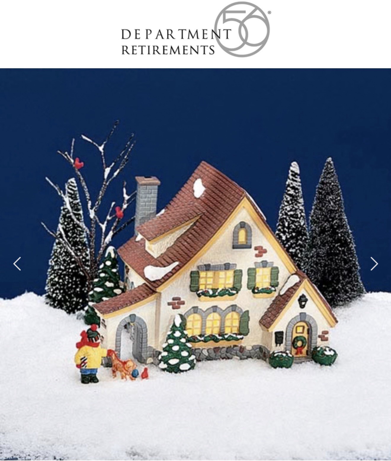 Vintage 1994 Dept 56 “CARMEL COTTAGE”Original Snow Village #54666 Handpainted