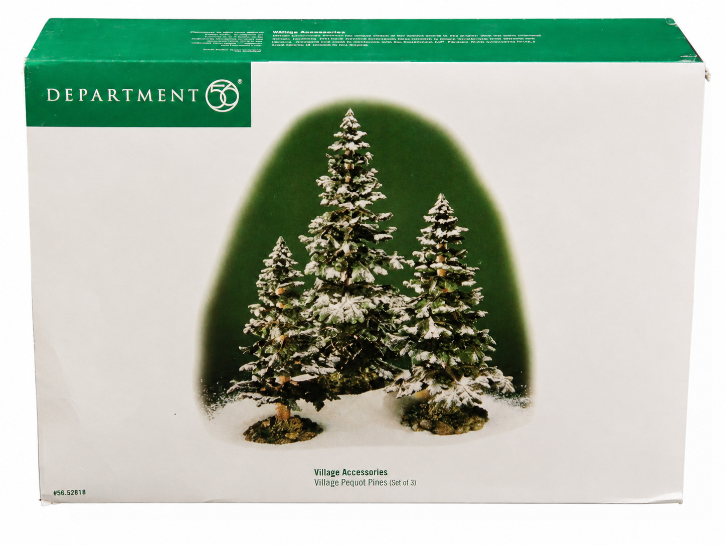 Department 56 Village Pequot Pines Set of 3 Trees Accessory 52818