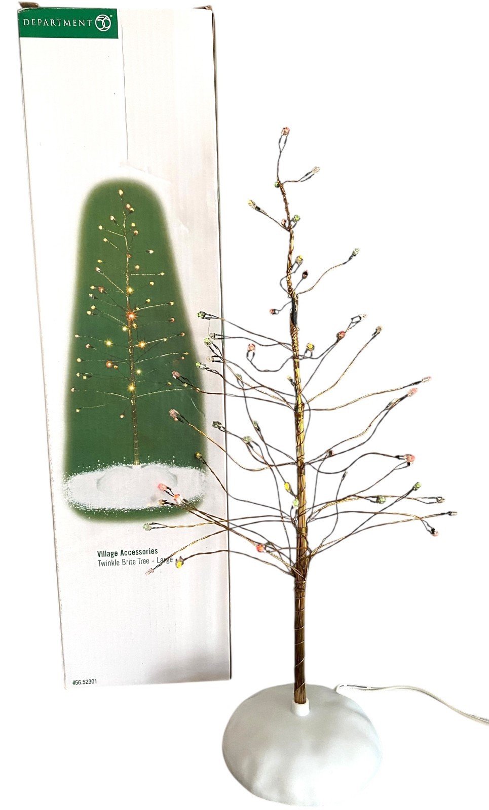 Dept 56 Twinkle Brite Tree Large Village Accessory LED Light Christmas Tree