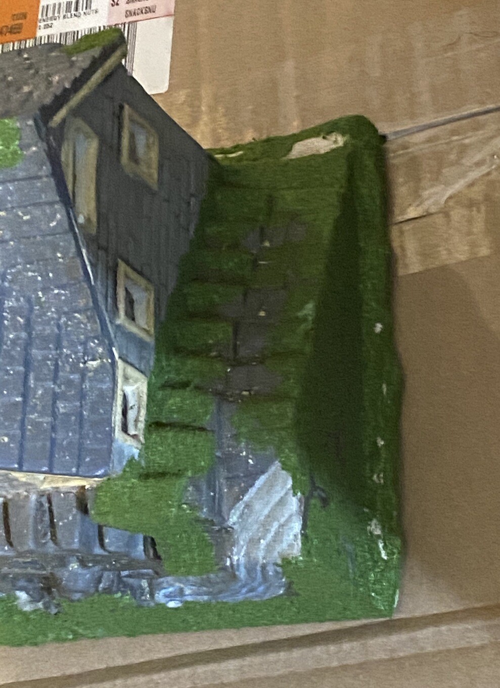 Vintage 1983 Converted Byron Molds Ceramic Christmas Village Riverside Mill