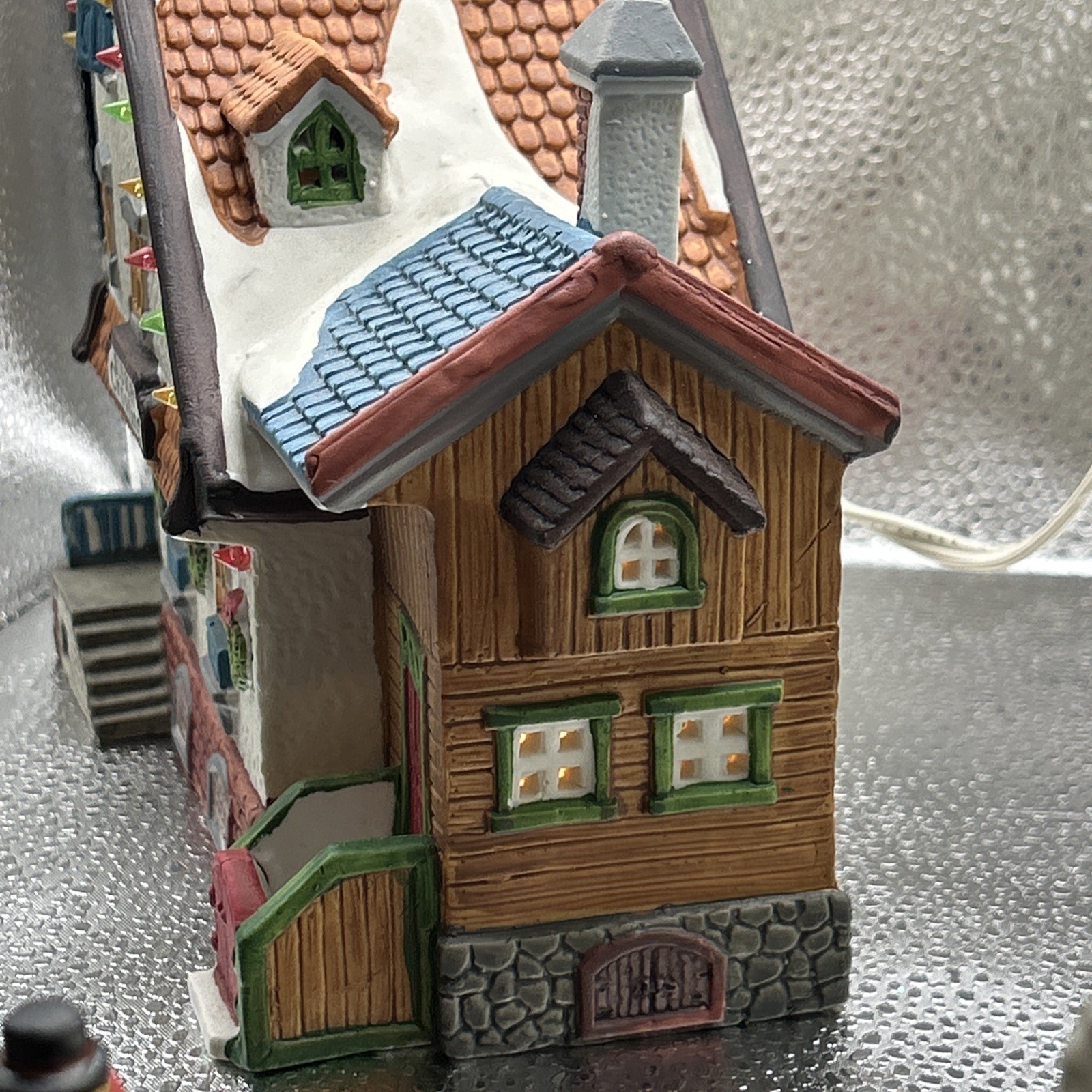 Christmas Memories 4pc Accessory Kit Lighted House And Carriage 1996