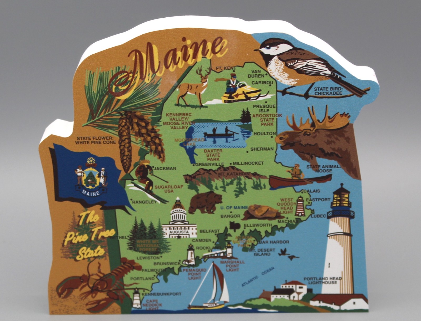 Cat’s Meow Village US MAP Maine Pine Tree State #RA667 NEW *SHIPPING DISCOUNTS*
