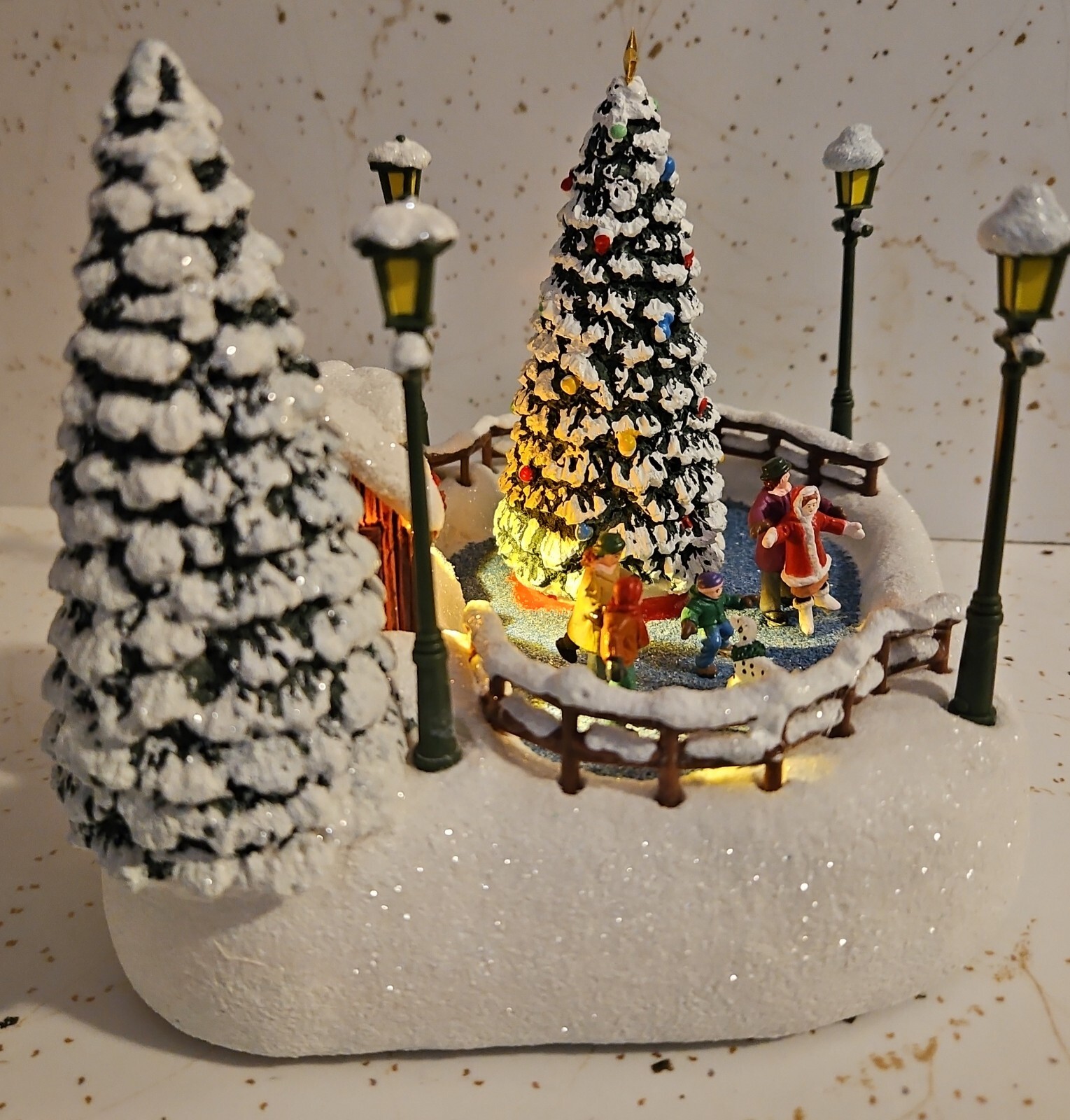 2024 Teleflora Thomas Kinkade Skating Rink “Oh What Fun” Light Up Keepsake