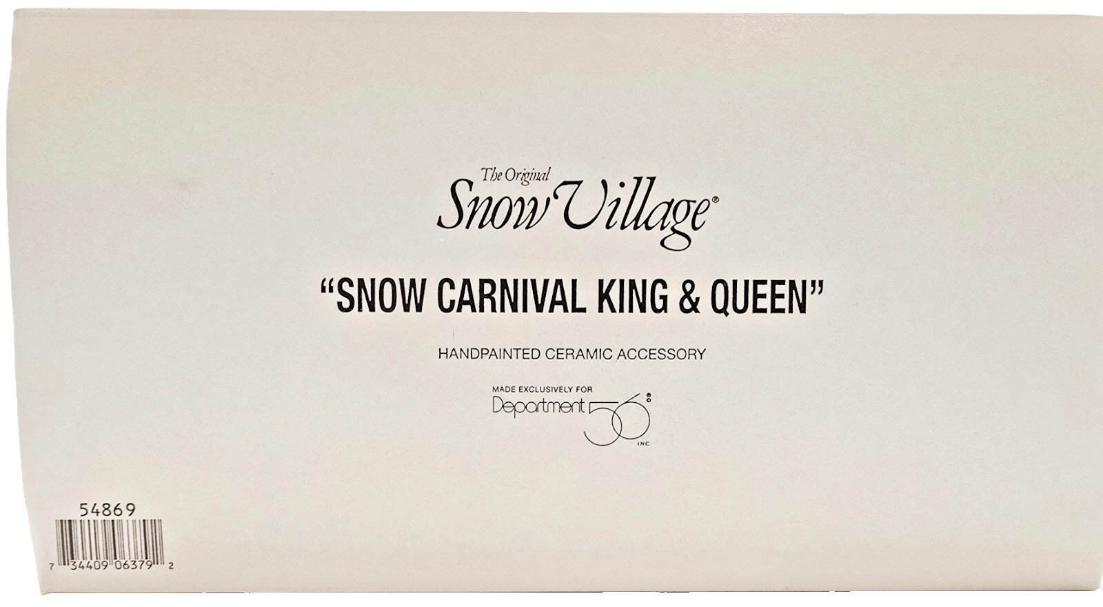 Dept 56 OSV #54869 “Snow Carnival King & Queen” Accessory
