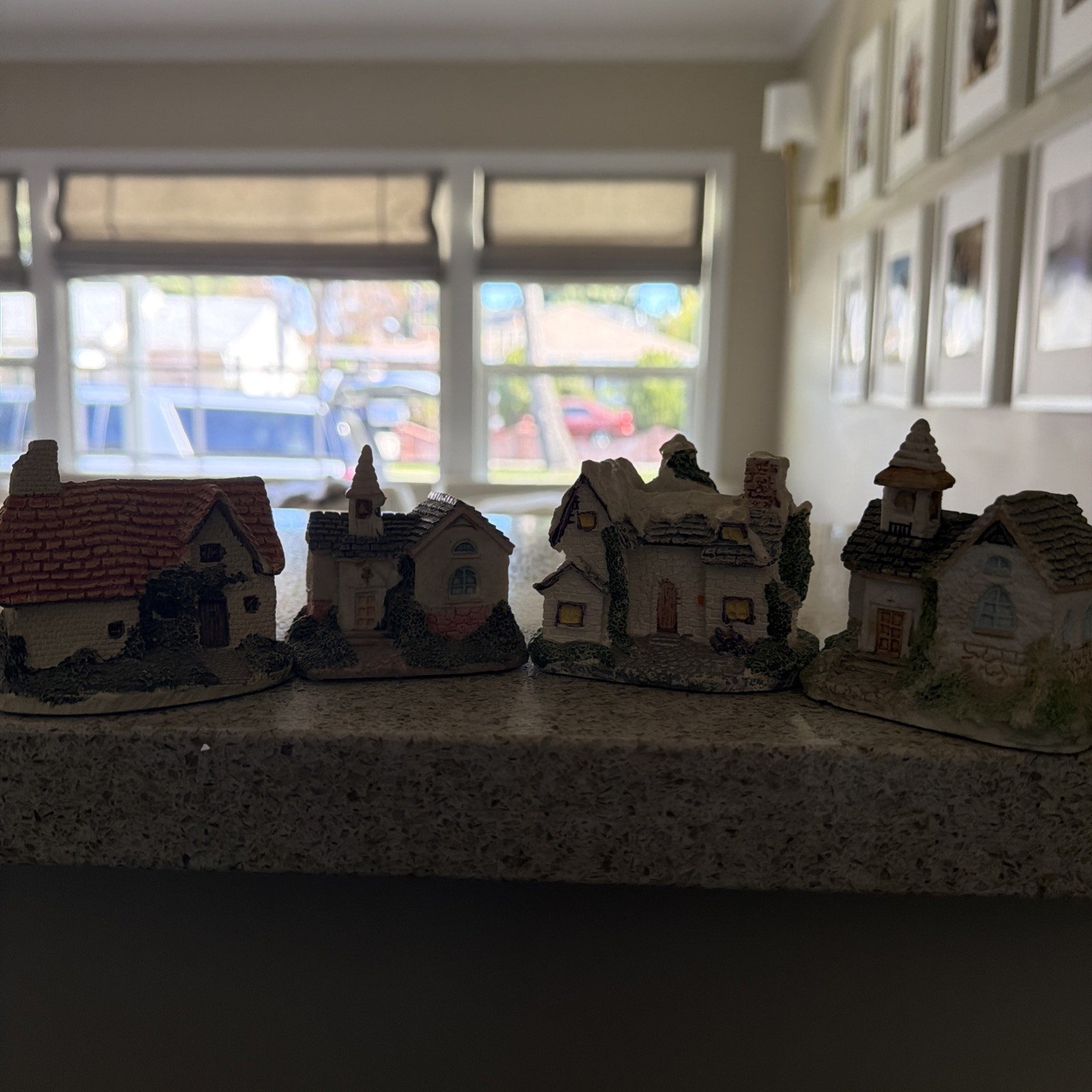 4 Mixed Village Of Liberty Falls and Cornwall Cottage Houses Churches Vintage