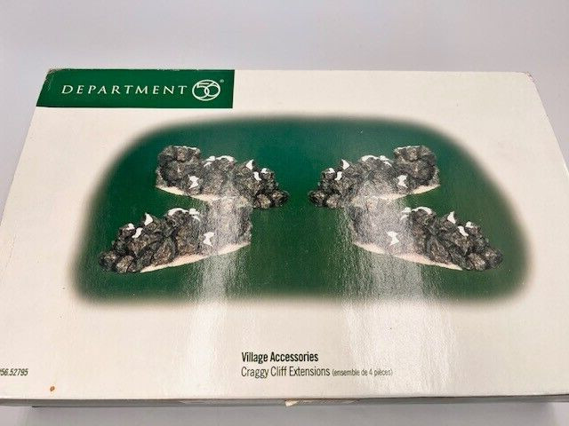 Dept 56 Christmas Village Accessories Craggy Cliff Extensions Set of 4 52795 NEW