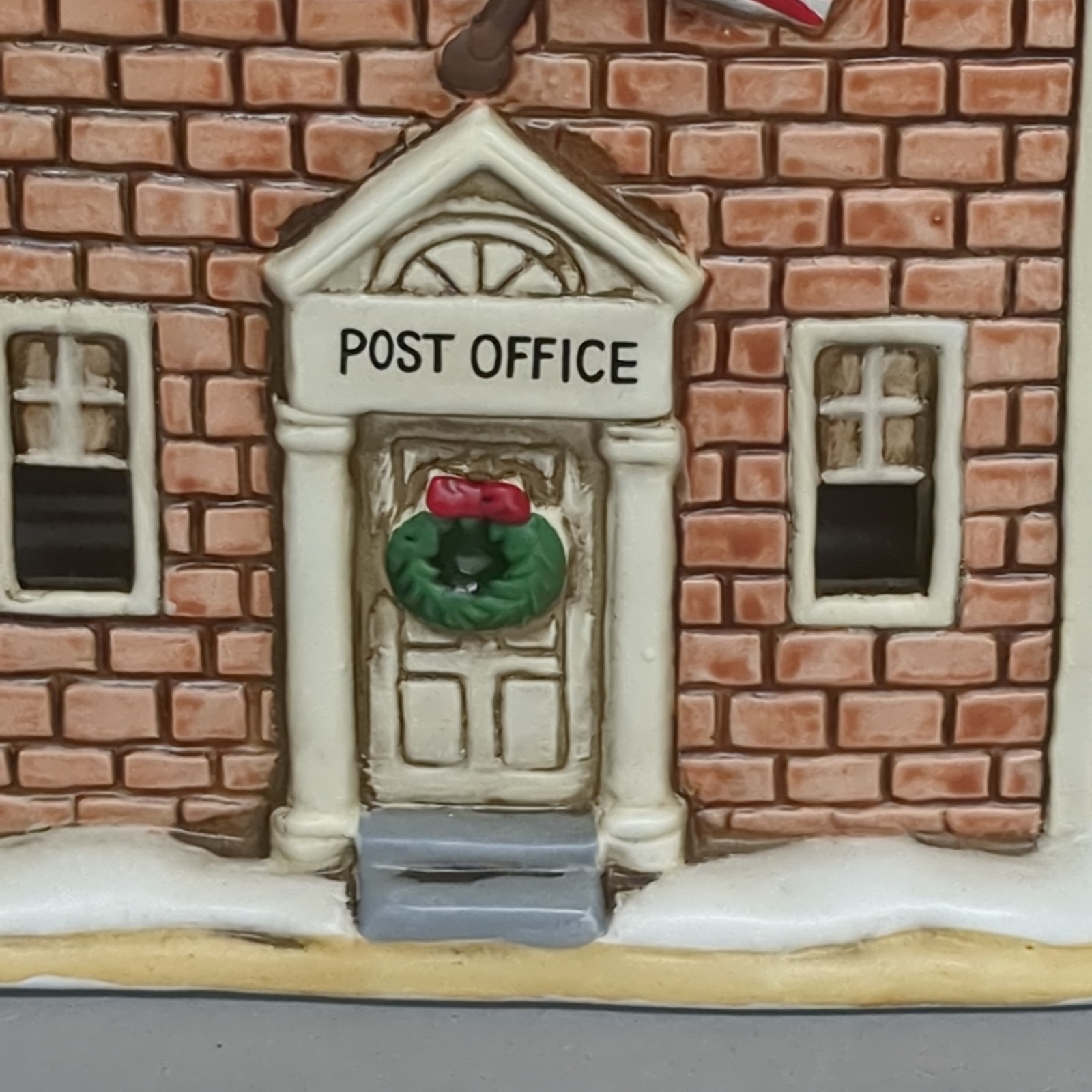 Vtg 1989 Lefton Colonial Village Post Office Christmas Winter House Only No Box