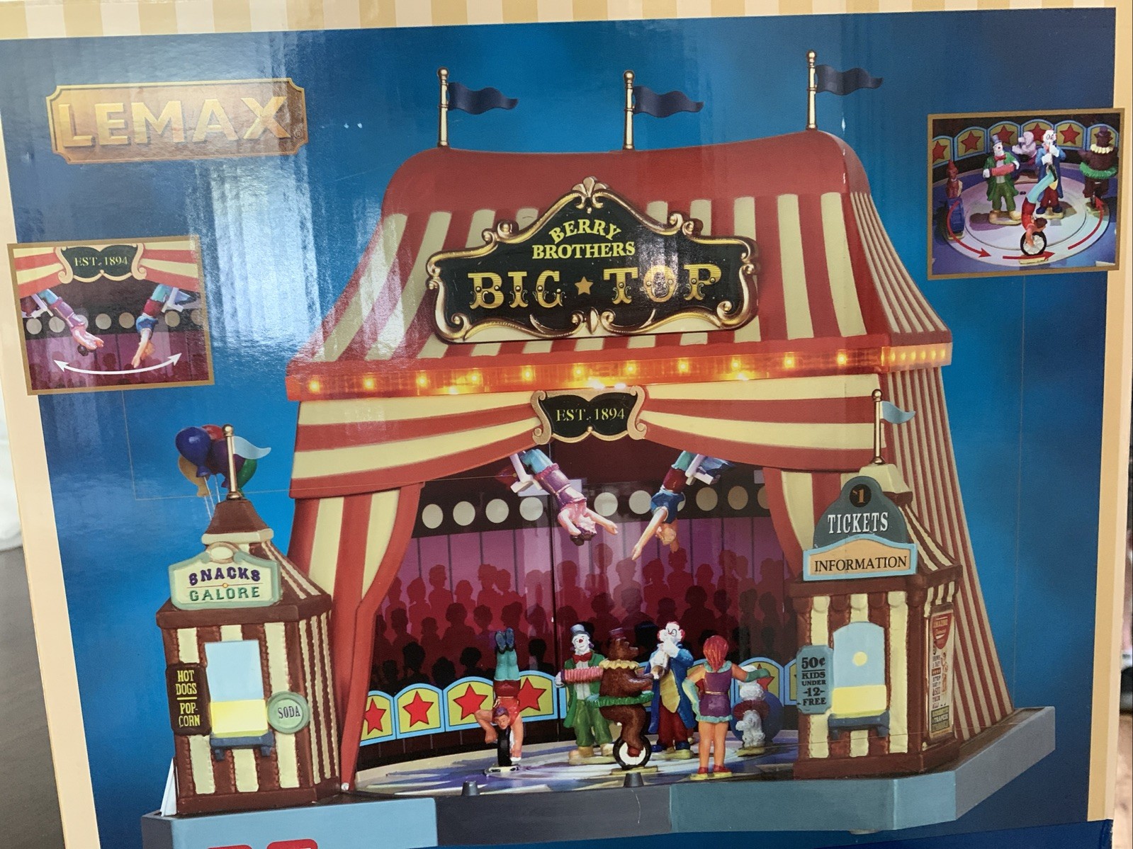 Lemax Berry Brothers Big Top Circus 55918 Sights & Sounds Light Up Animated 2015