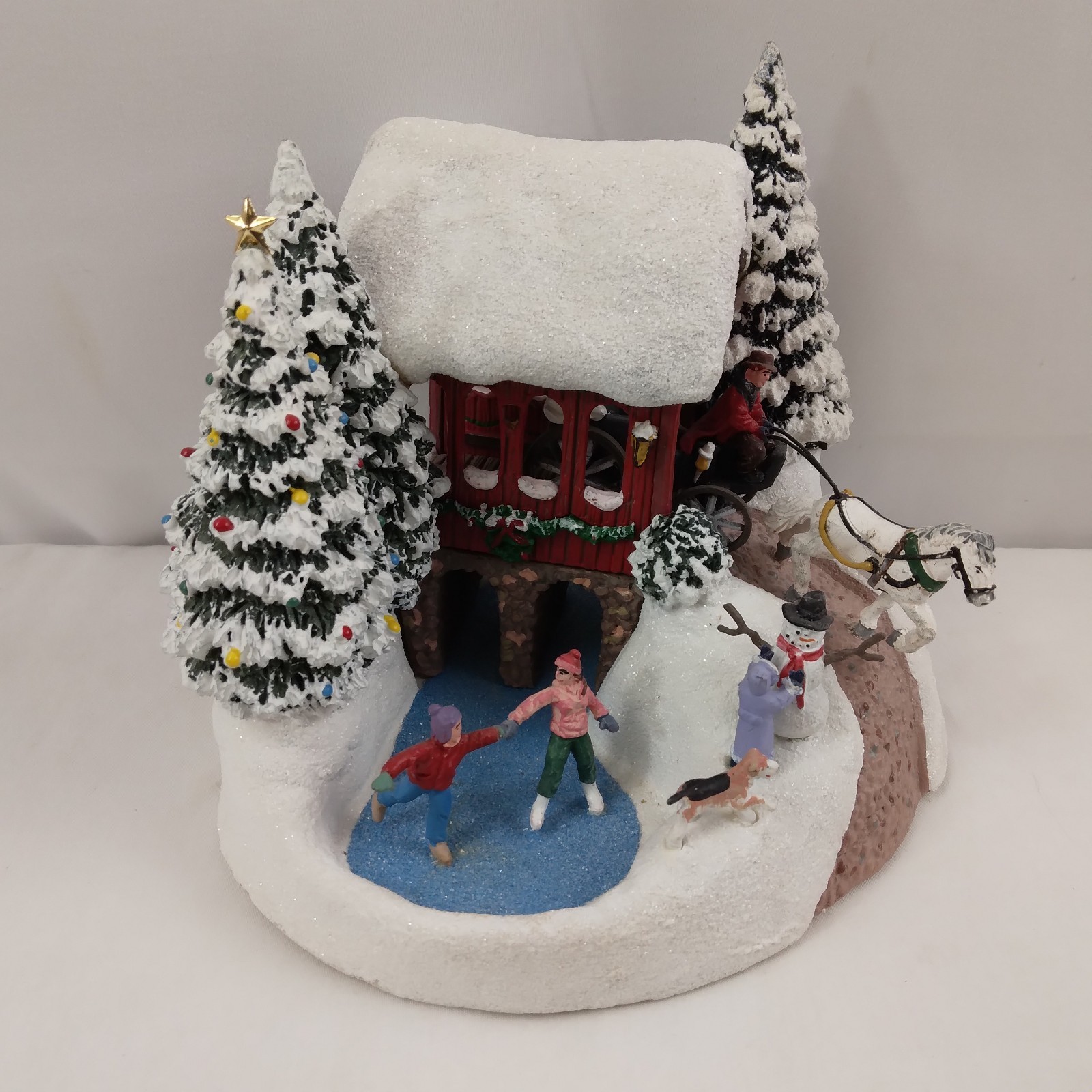 VTG Thomas Kinkade Painter of Light Country Memories Bridge Teleflora Light Up