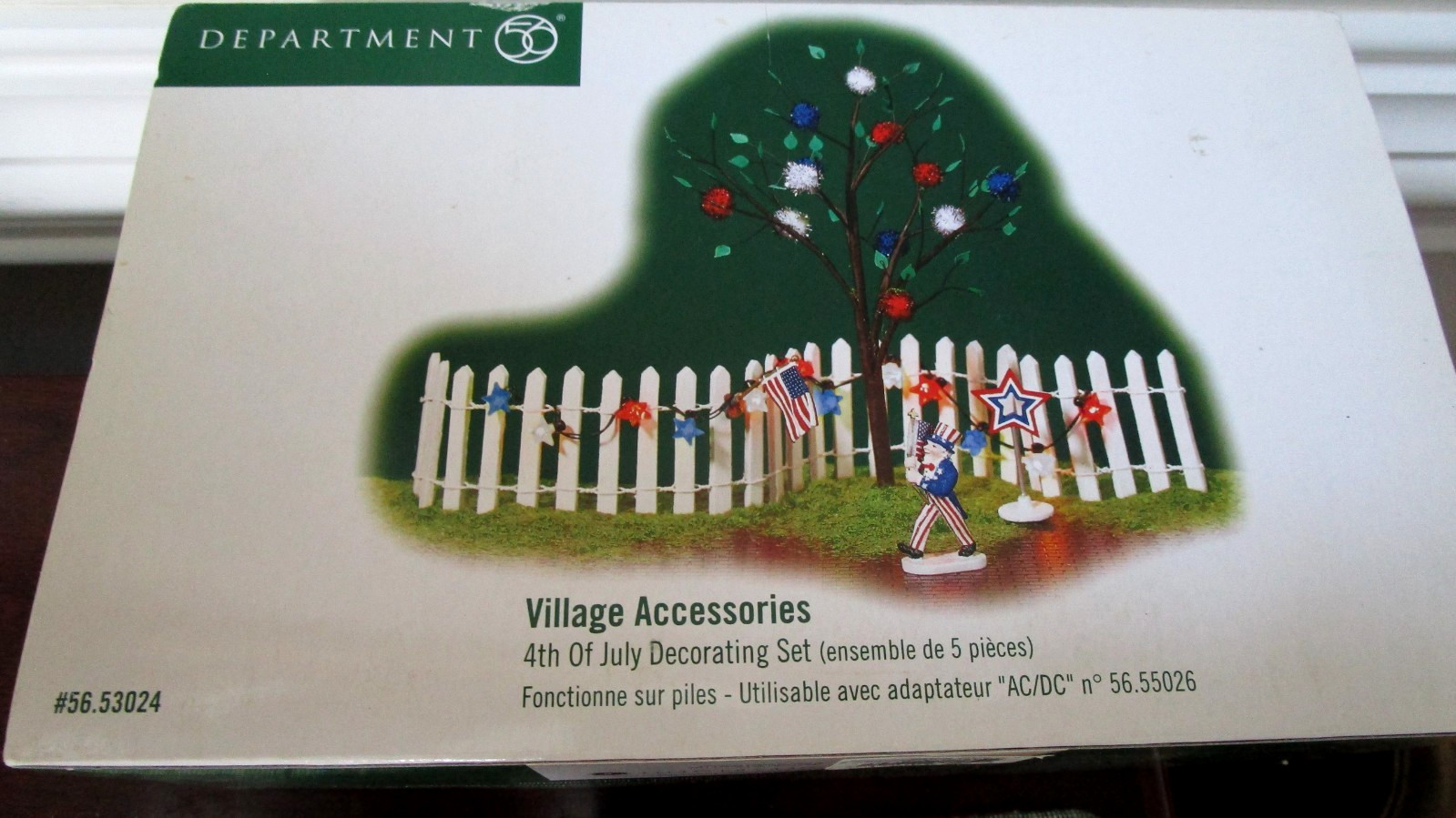 Dept 56 4th of July Decorating Set #53024 Village Accessories 2002