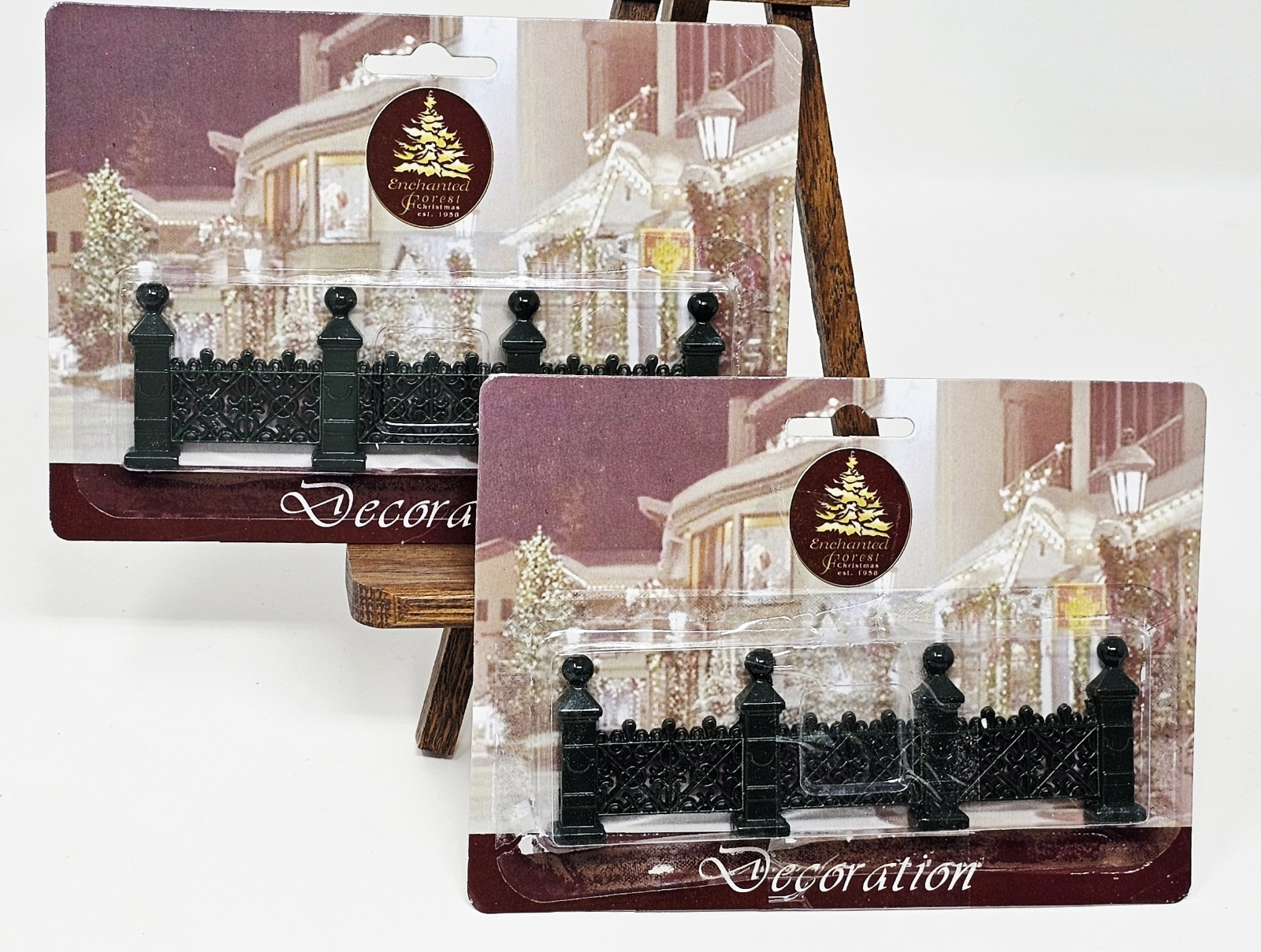 Enchanted Forest Mini Metal Fence 5.5″ L Set of 2 Christmas Decoration #289-1709
