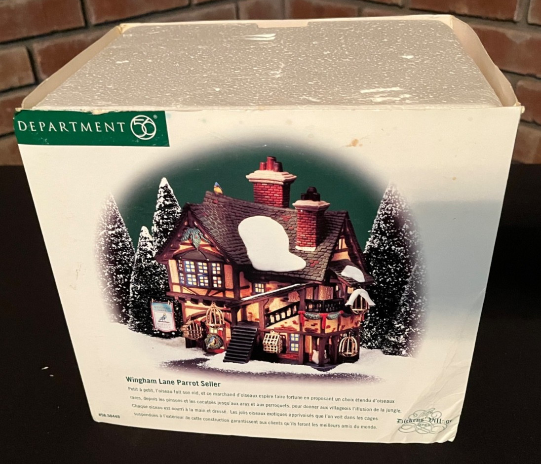 Department 56 “Wingham Lane Parrot Seller” Dicken’s Village In Box #58449
