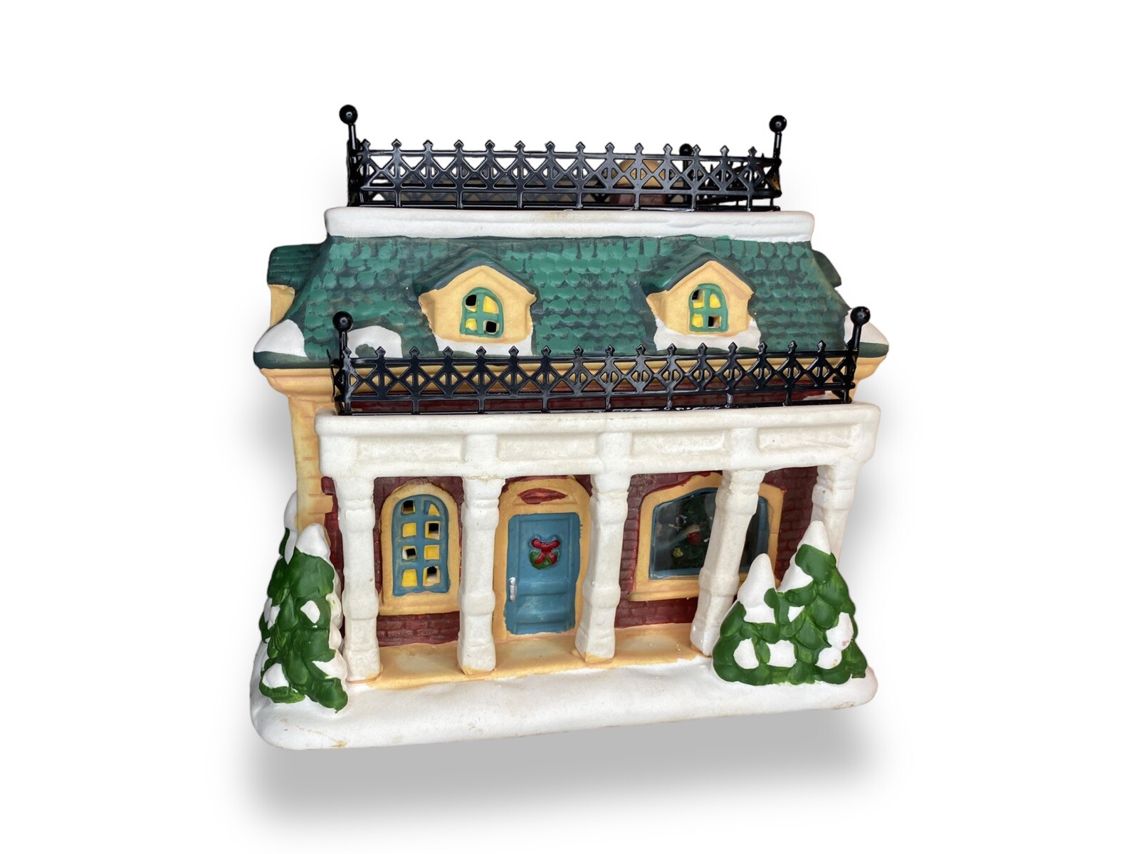American Greetings Ingleby Village Banker’s House Lighted Ceramic Christmas NIB