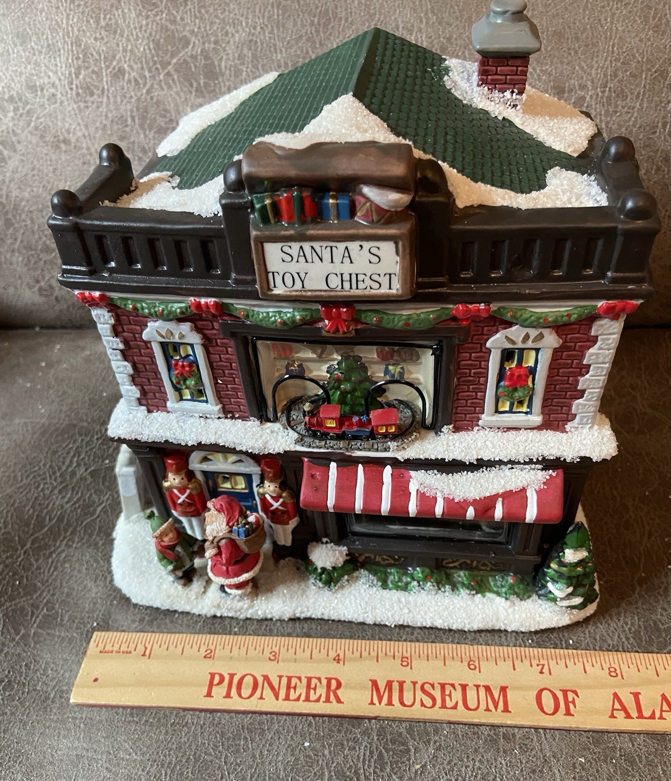 St. Nicholas Square Christmas Village 2010 Santa’s Toy Chest Illuminated W/Box