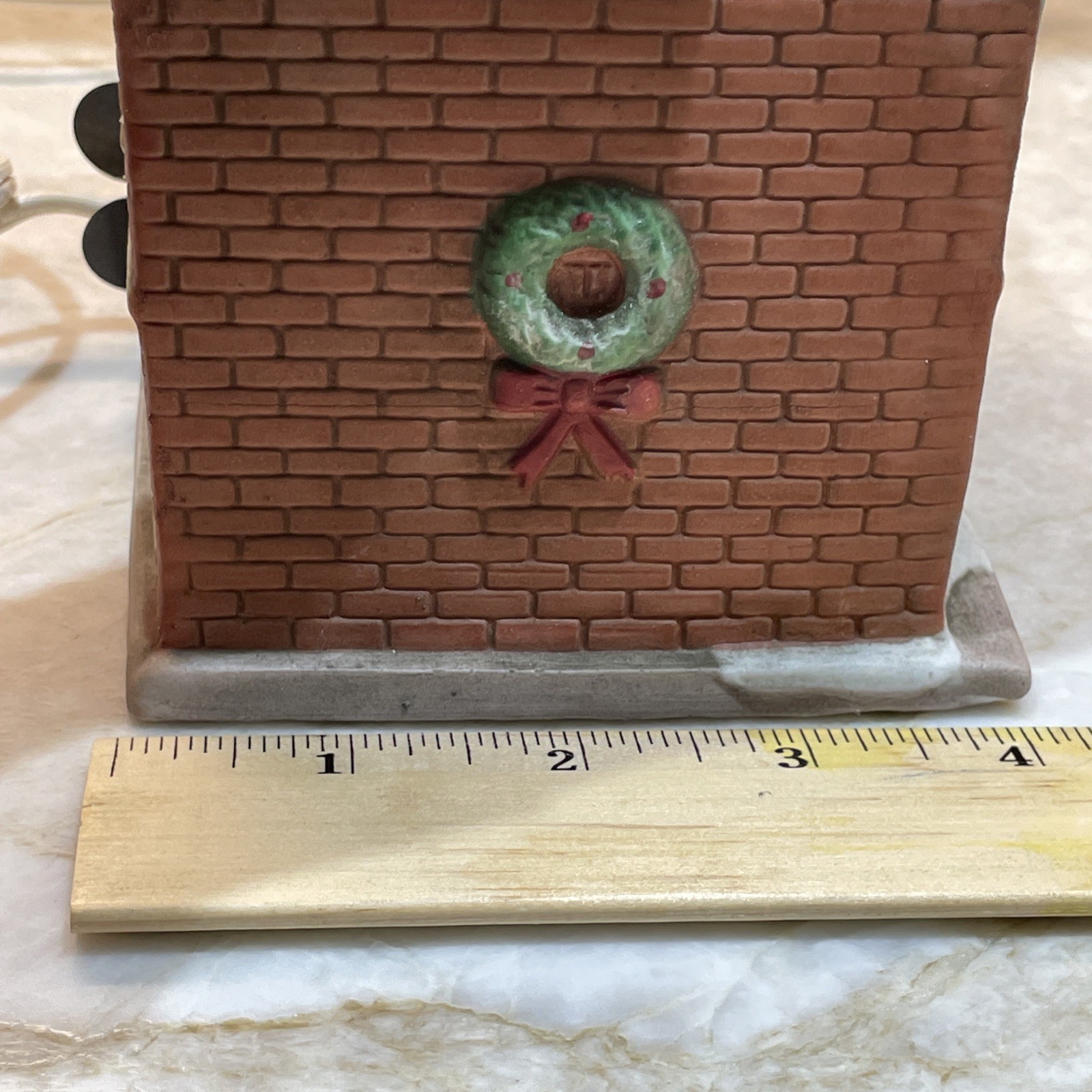VTG Christmas Village Blacksmith Lighted Building Paul Revere Colonial Patiotic