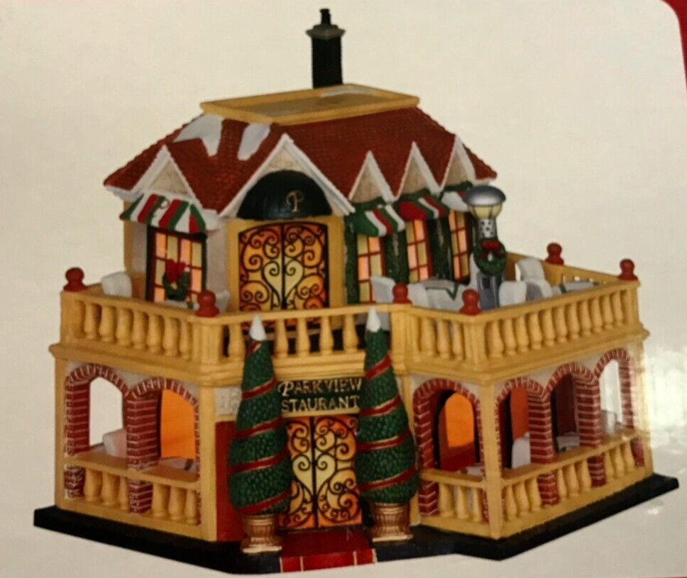 Christmas Village Porcelain Restaurant Collectible 2012 Holiday Inspirations