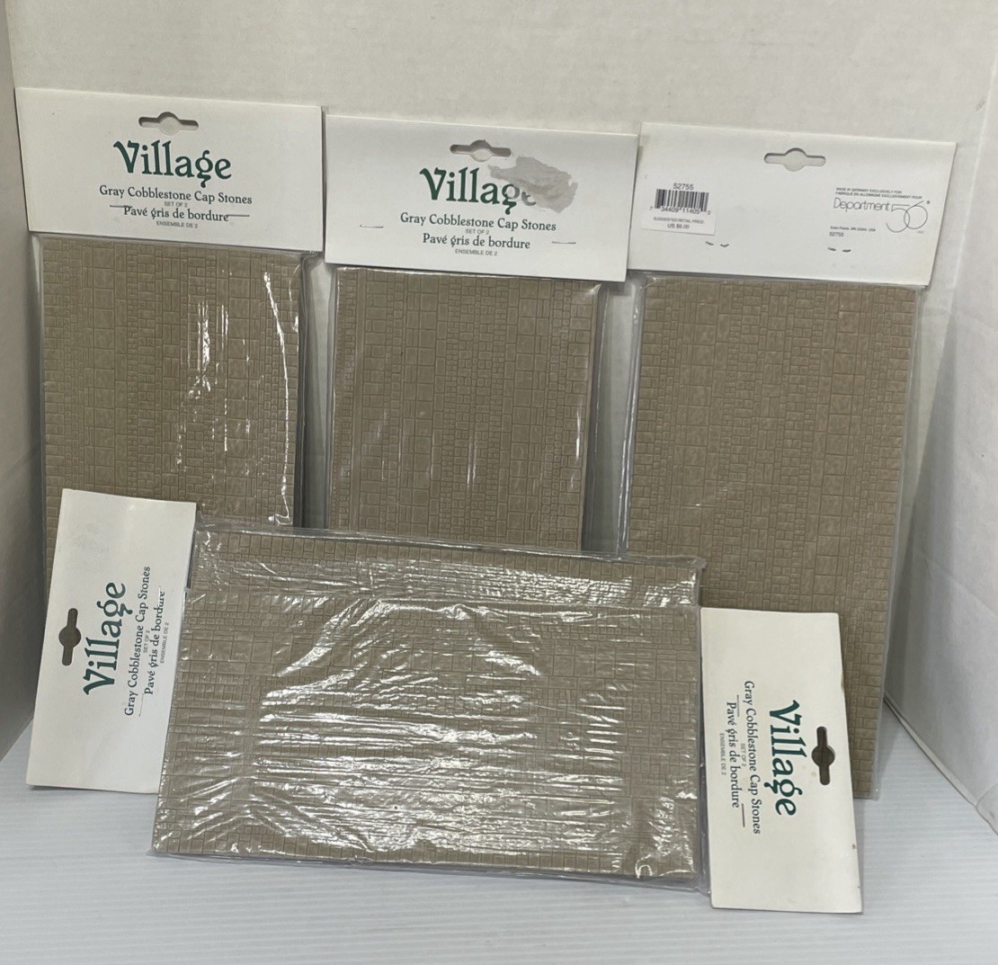 DEPARTMENT 56 – GRAY COBBLESTONE Capstone Christmas Village Accessory New