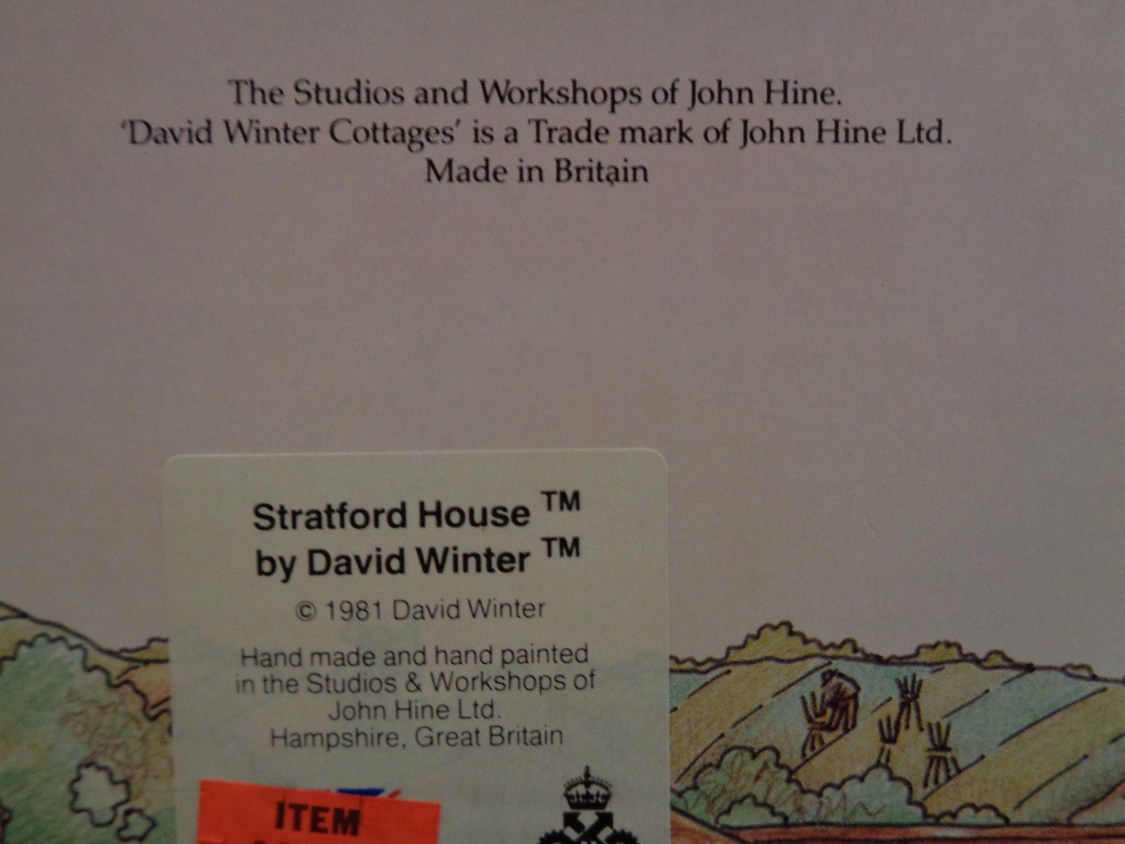 David Winter Cottage “Stratford House” made in Britain in 1981 with original box