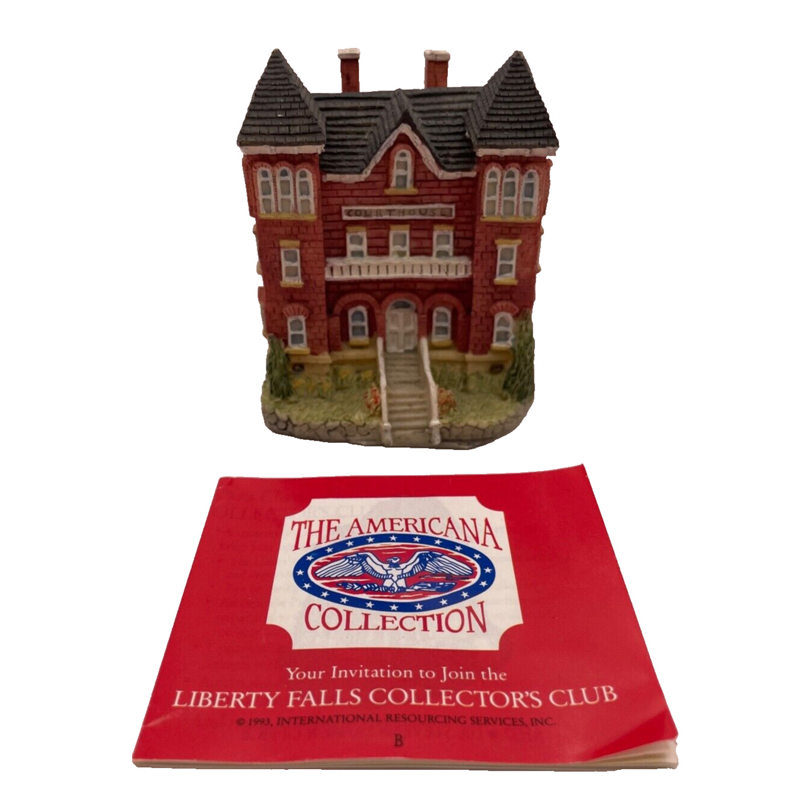 VTG Hand Painted, The Americana Collection Liberty Falls Court House – Pre-owned