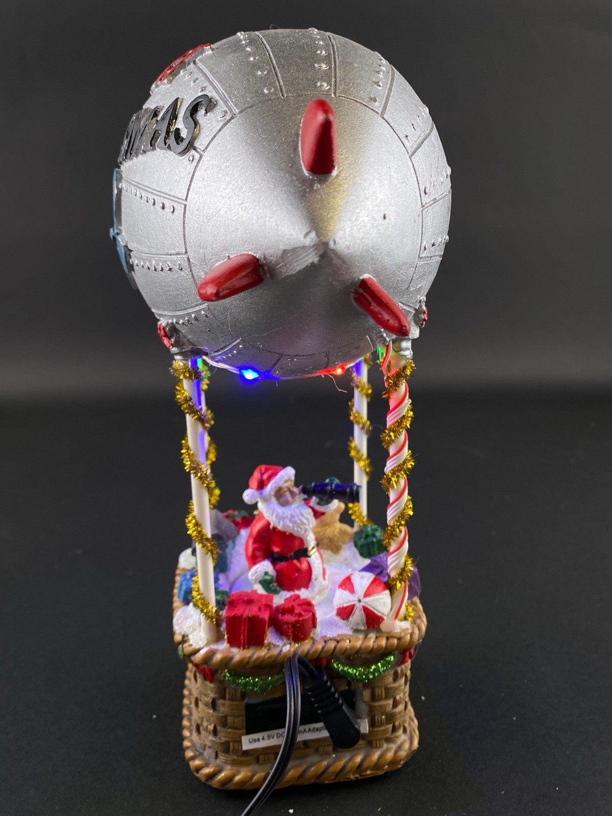 Enchanted Forest LED Merry Christmas Blimp Air Balloon Lighted Musical Animated