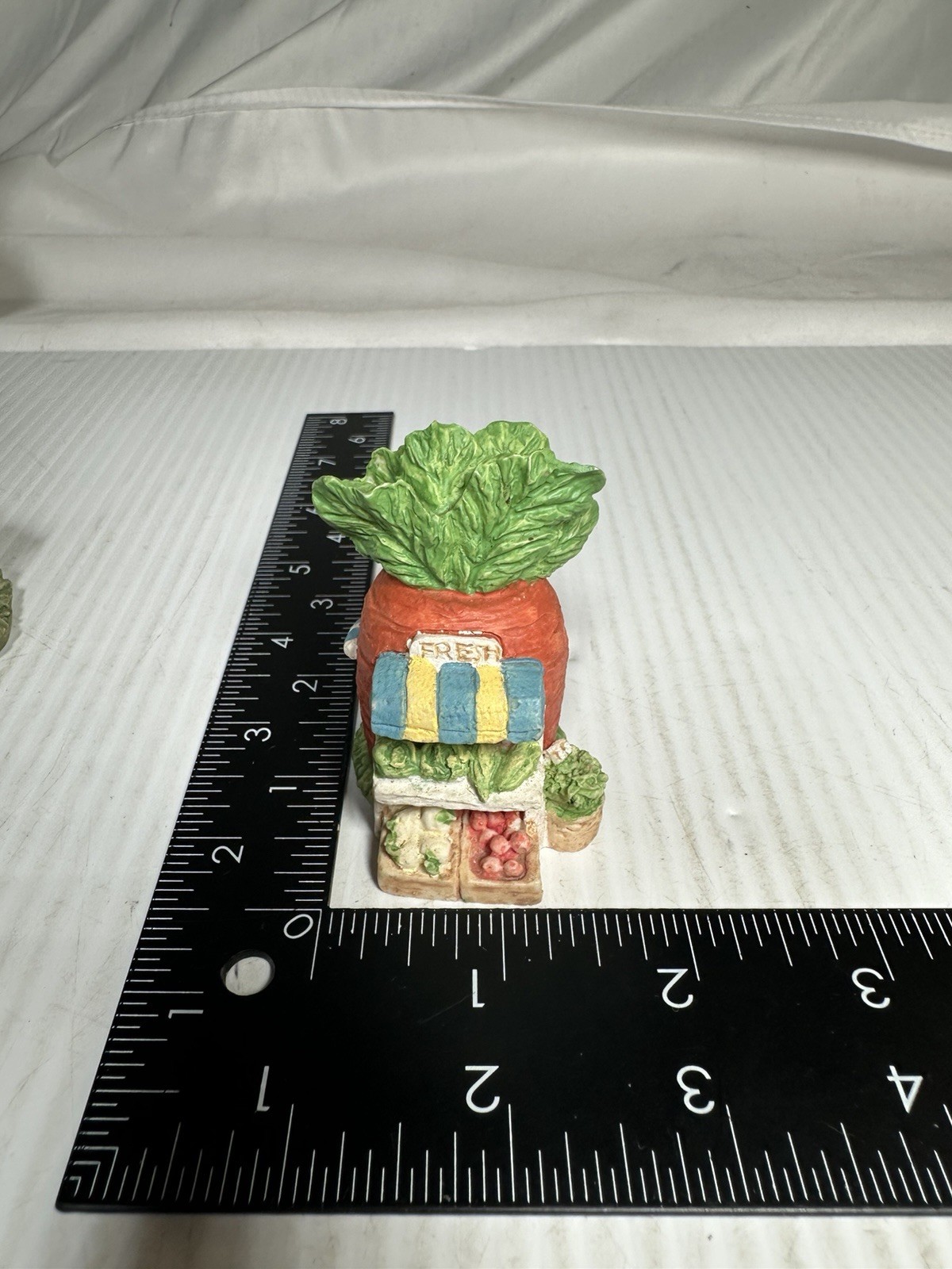Miniature Easter Village Accessory Fresh Vegetables “Carrot” Stand VTG Cute