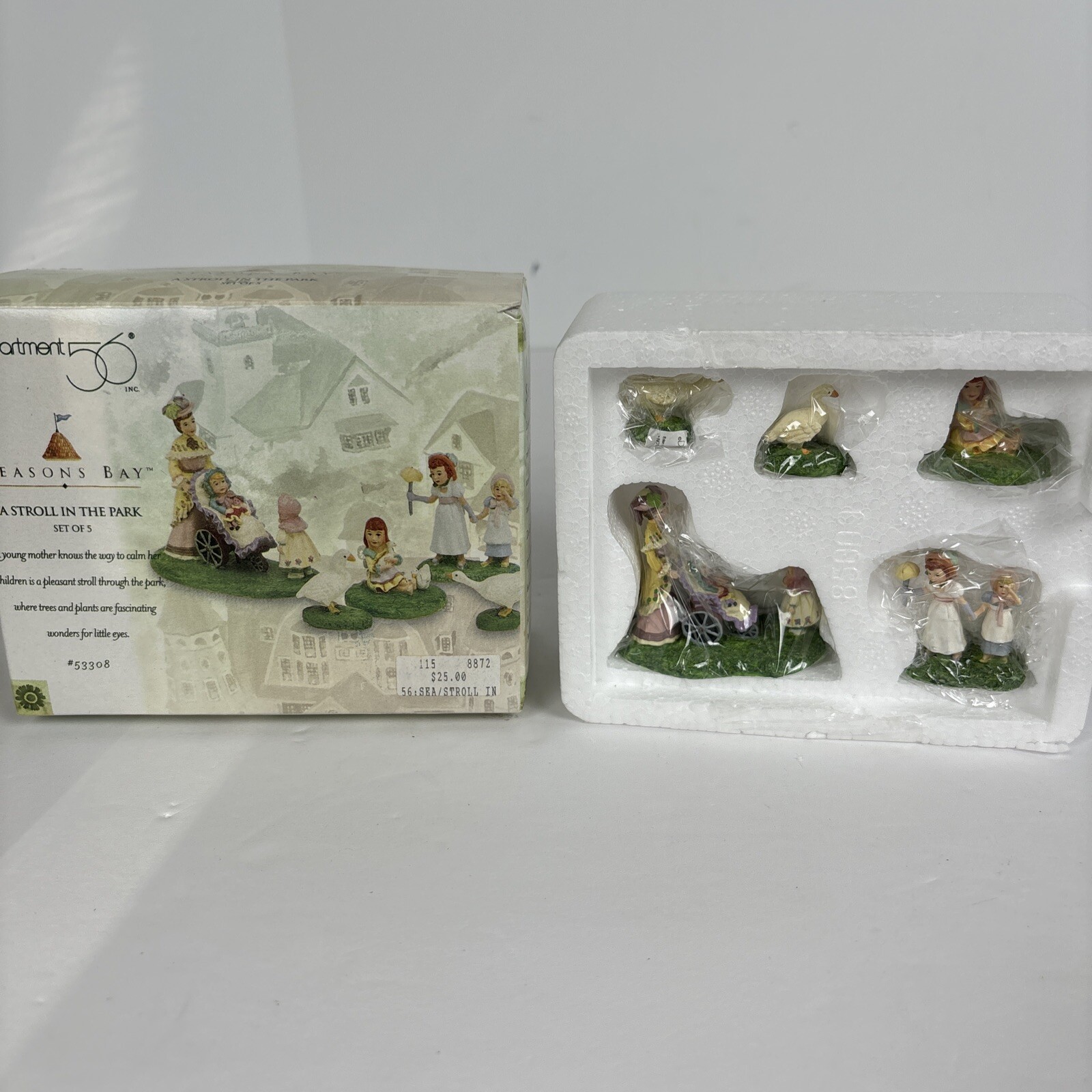 Vintage Dept. 56 Seasons Bay A STROLL IN THE PARK Set #53308 NIB