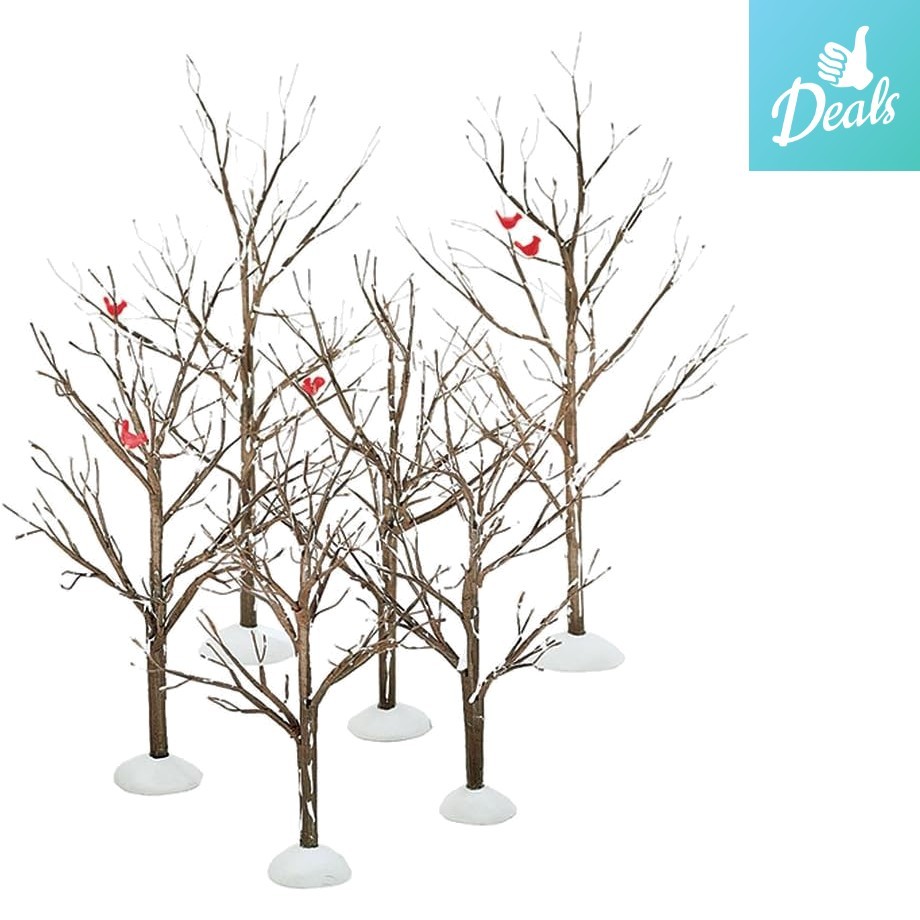 Decorative Set of 6 Bendable Trees – Seasonal Accessory Figurines for Home Decor