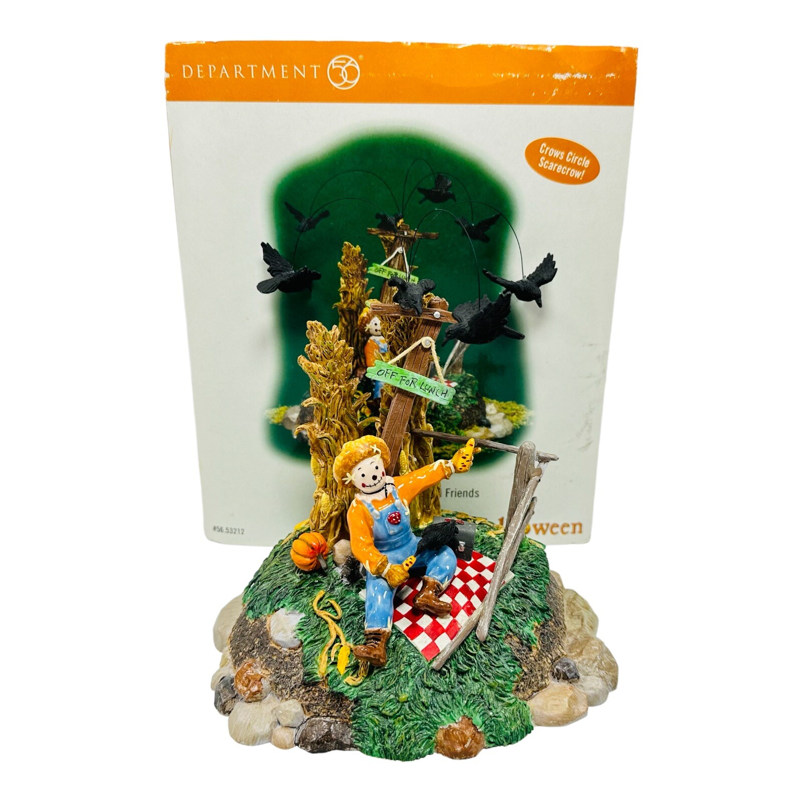 Dept 56 Scarecrow & His Feathered Friends Halloween Series Retired 53212 W BOX