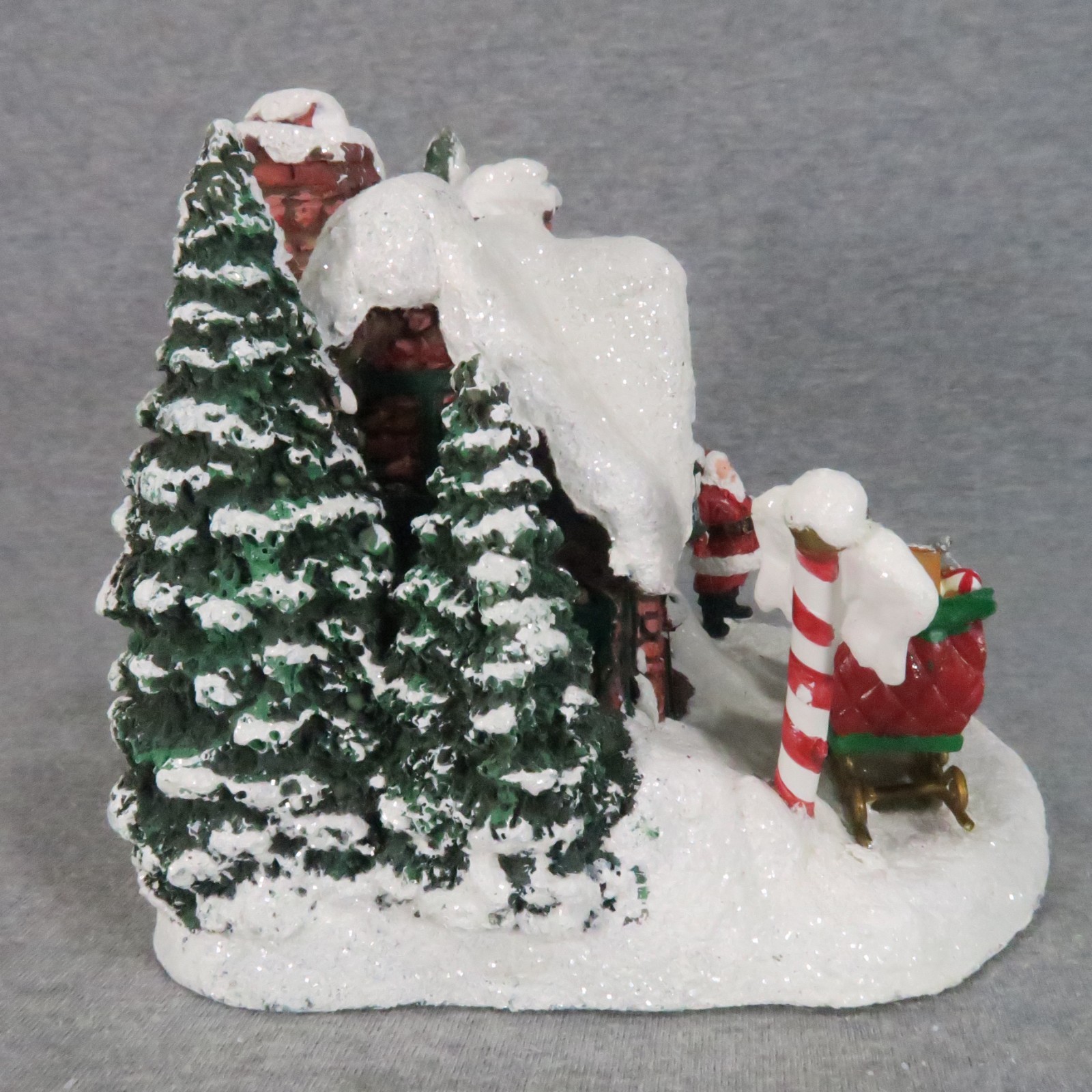 Thomas Kinkade Santas Workshop Light Up Christmas Village House Teleflora 2010