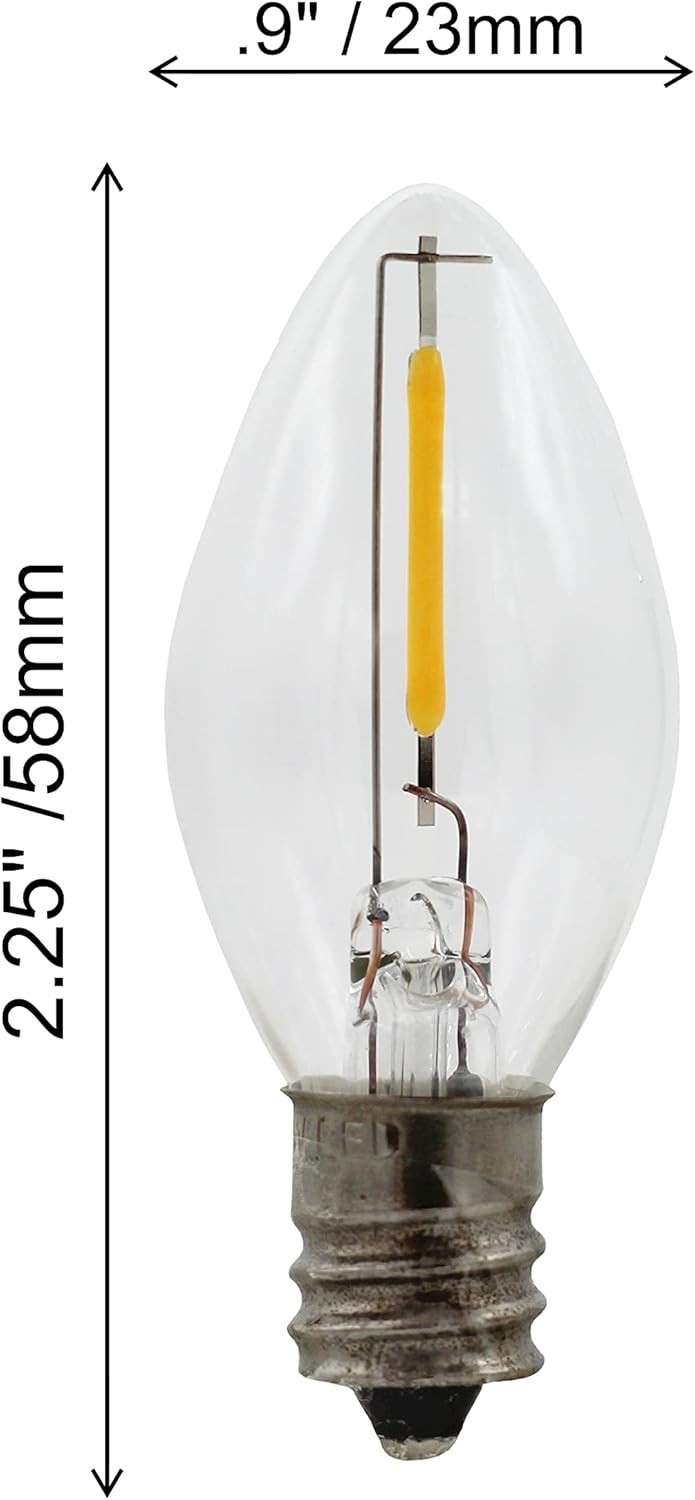 LED Lamp Cord Clip in Light Bulb for Christmas Village House Decor 6ft