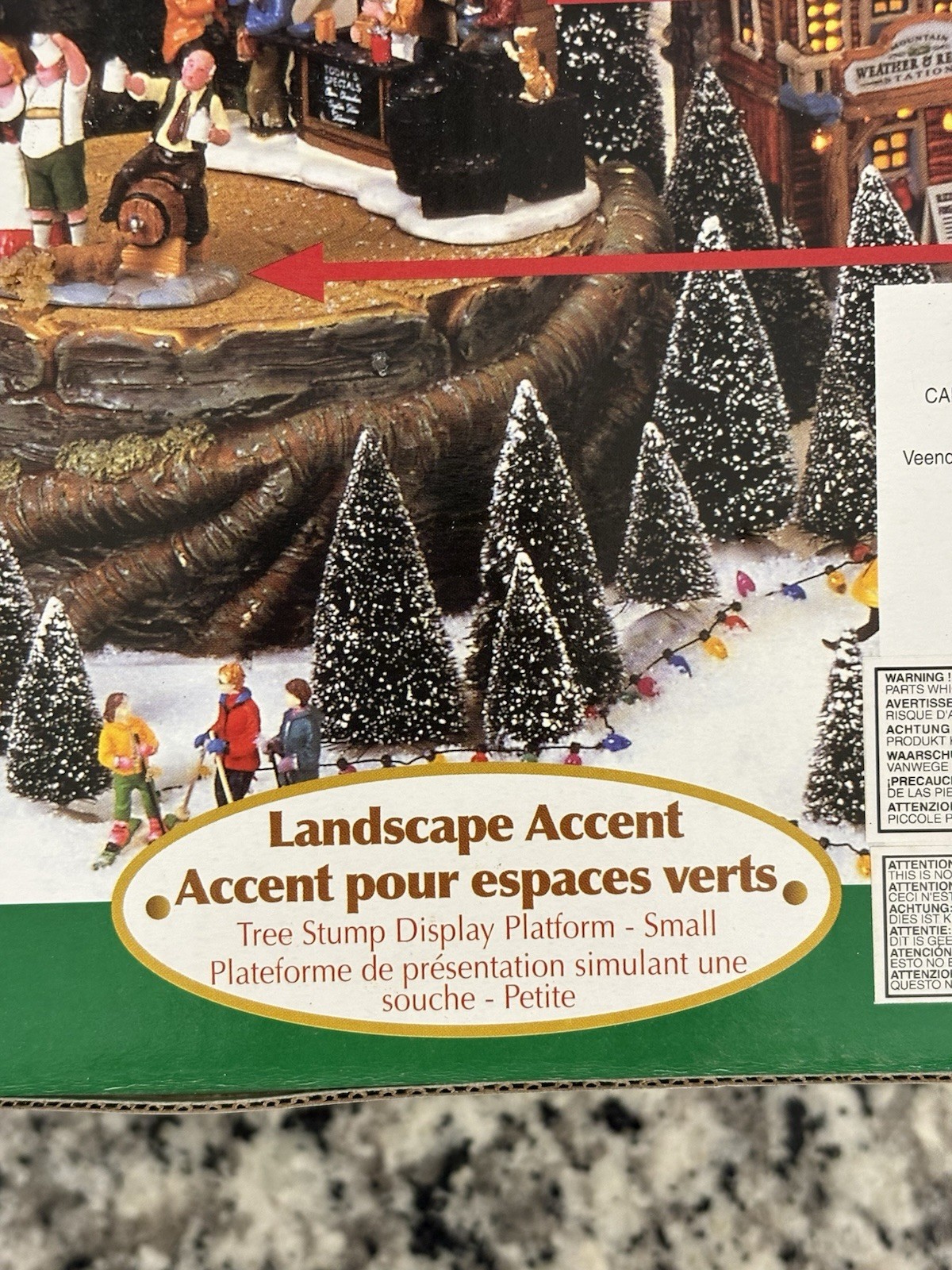 Lemax Landscape Accent Tree Stump Display Platform 2007 Retired