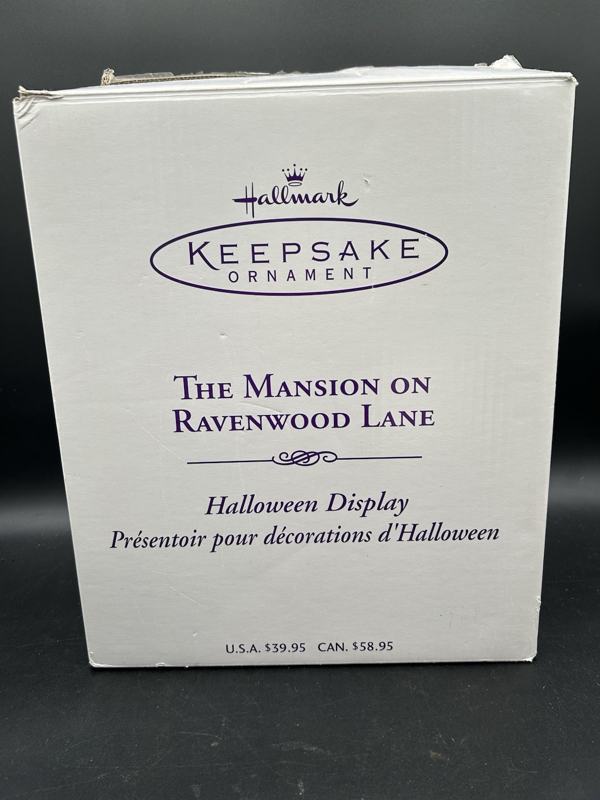 Hallmark Mansion on Ravenwood Lane Haunted House 2004 w Box & Lights Read As Is