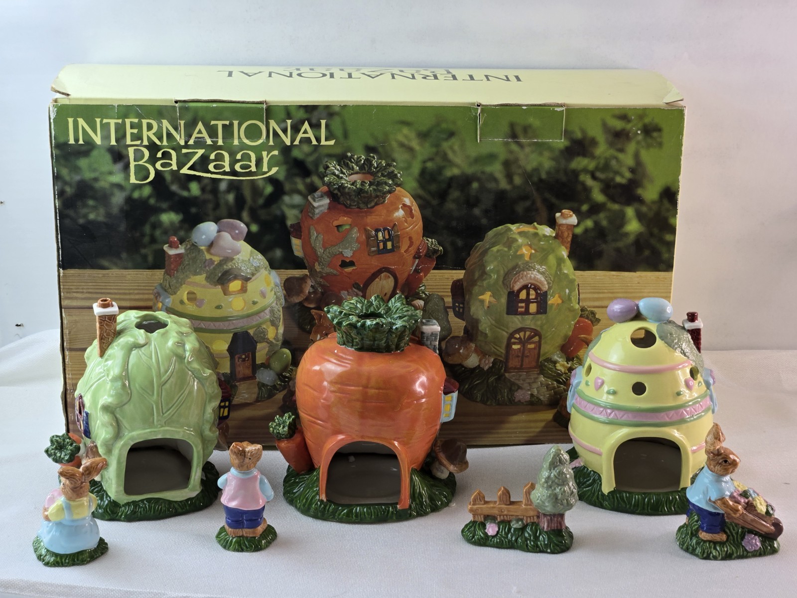 International Bazzar Seven Piece Easter Village Set