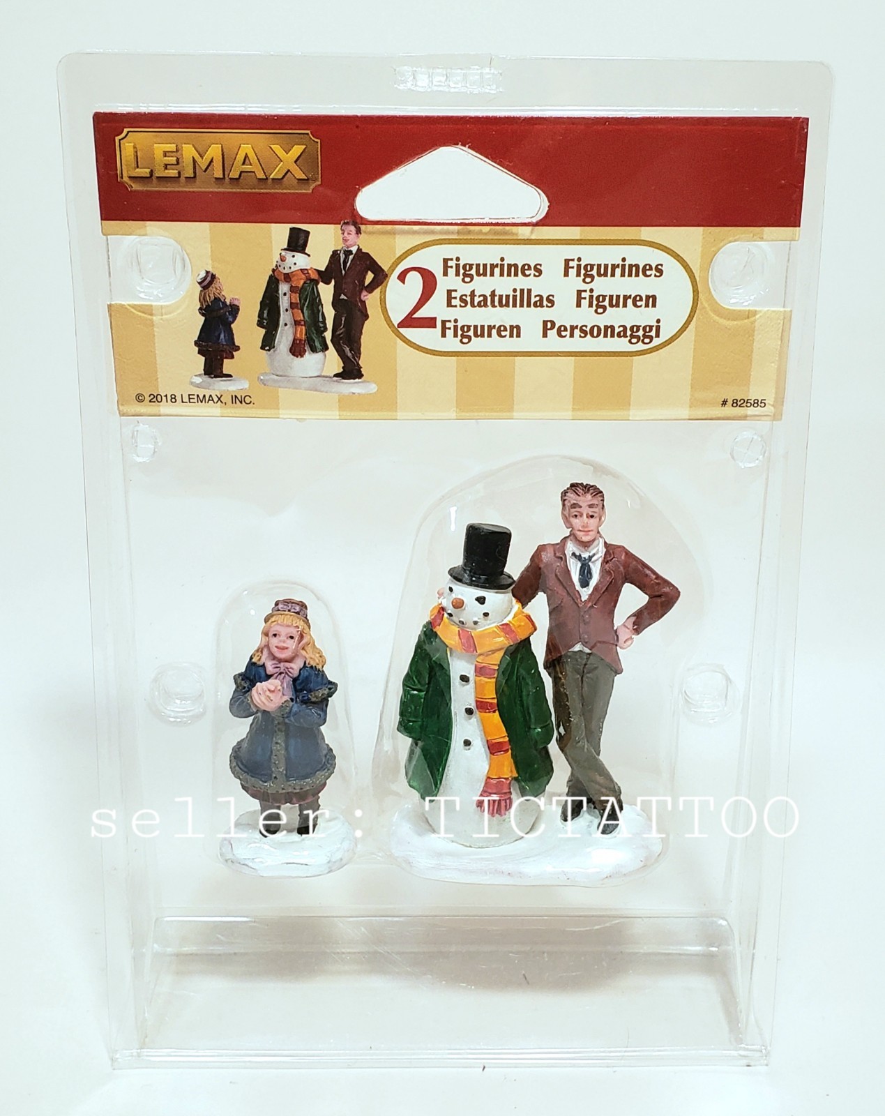 🔥 LEMAX 2018 DAD’S SNOWMAN #82585 Father & Daughter Holiday Christmas Village