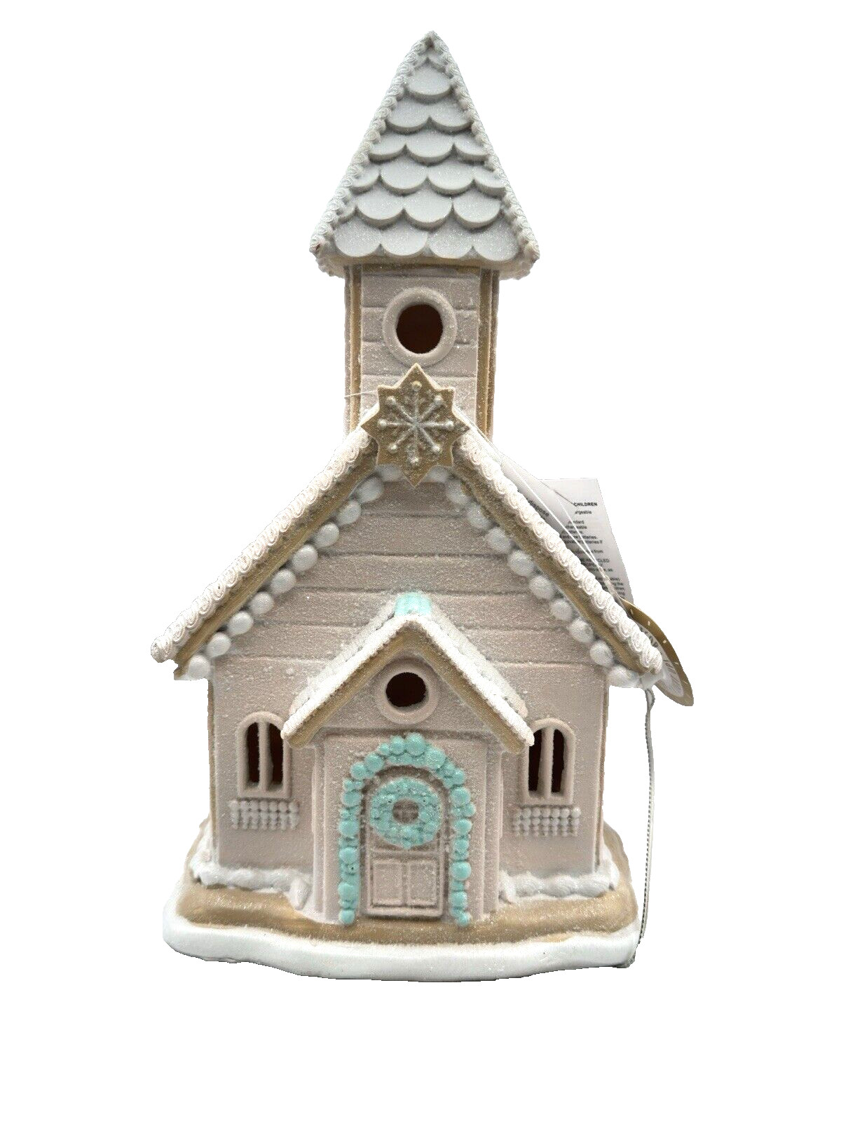 Raz Imports 16″ Lighted Pastel Pink Blue Gingerbread House Victorian