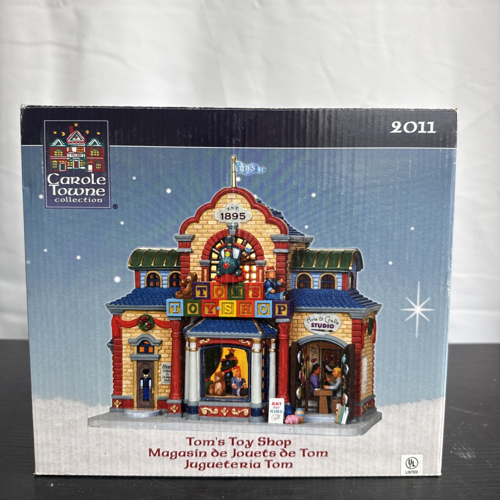 2011 Lemax Carole Towne Tom’s Toy Shop’Retired Christmas Village #15280 W/Box