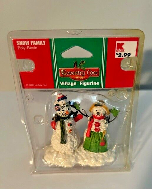 Vintage Lemax Coventry Cove 2005 Village Figurine Snow Family 52089