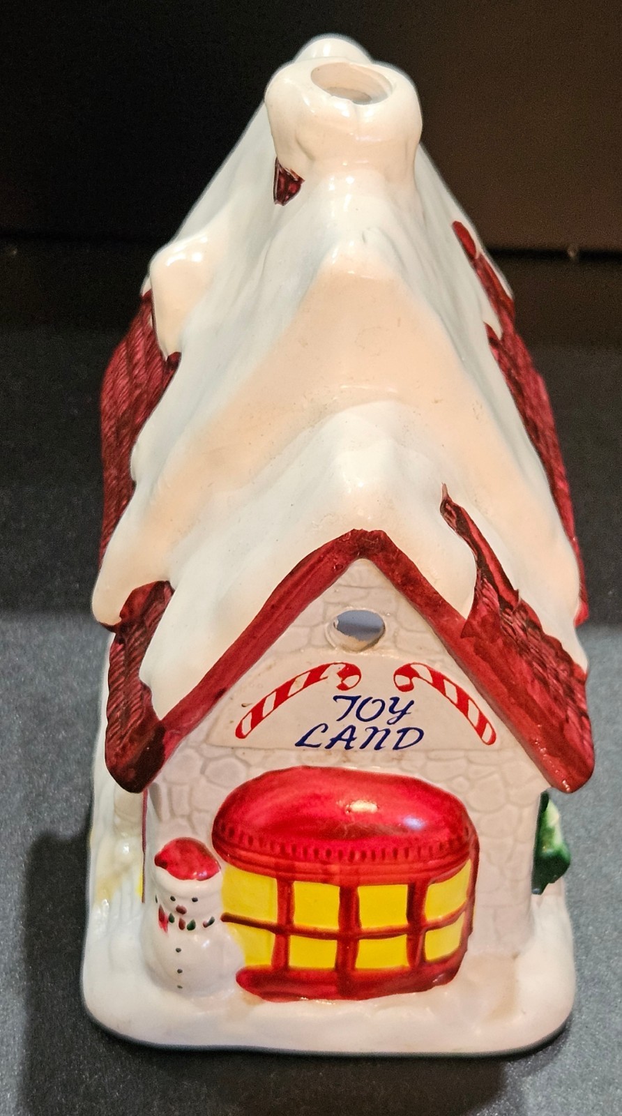 VINTAGE JSNY Toy Land Hand-Painted Ceramic Candle Holder Christmas Village