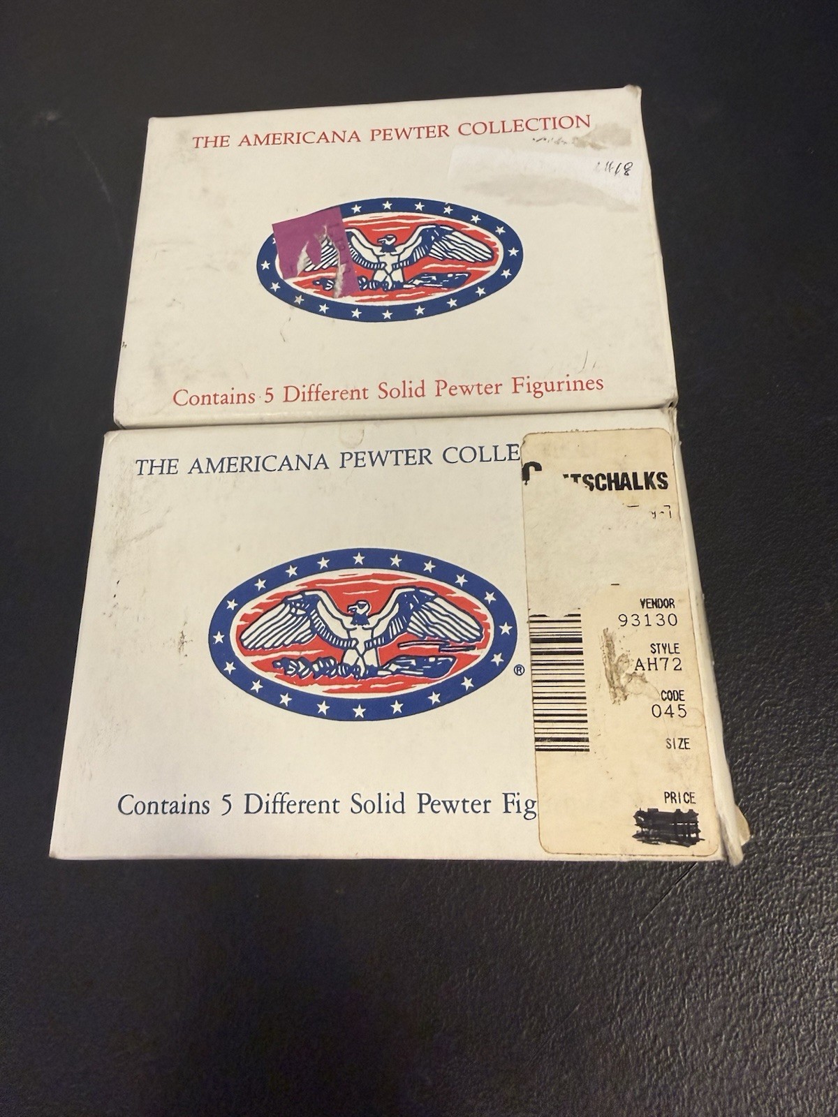 The Americana Pewter Collection 8 Total Miniatures All New Open Box