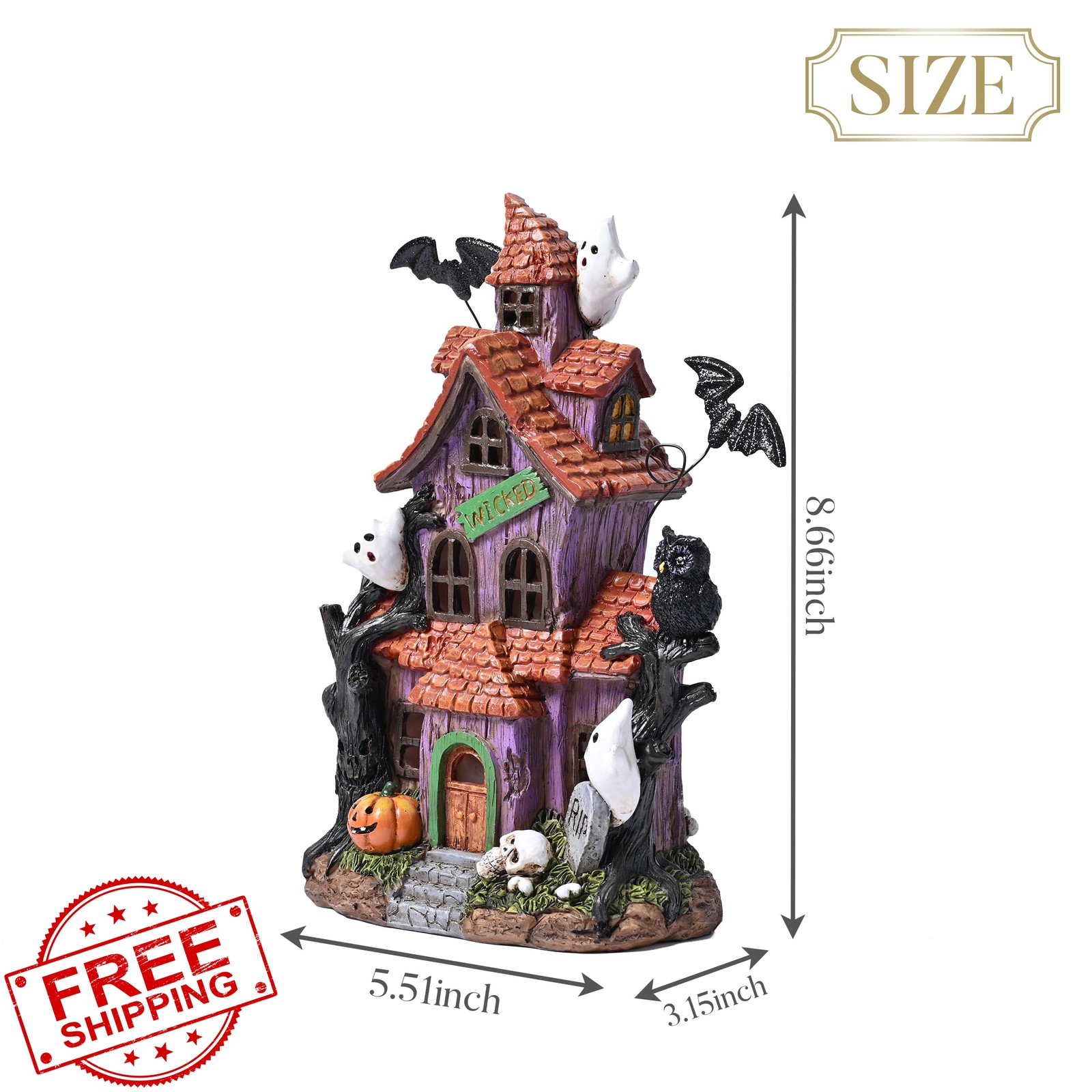 Valery Madelyn Halloween Village House Medium LED